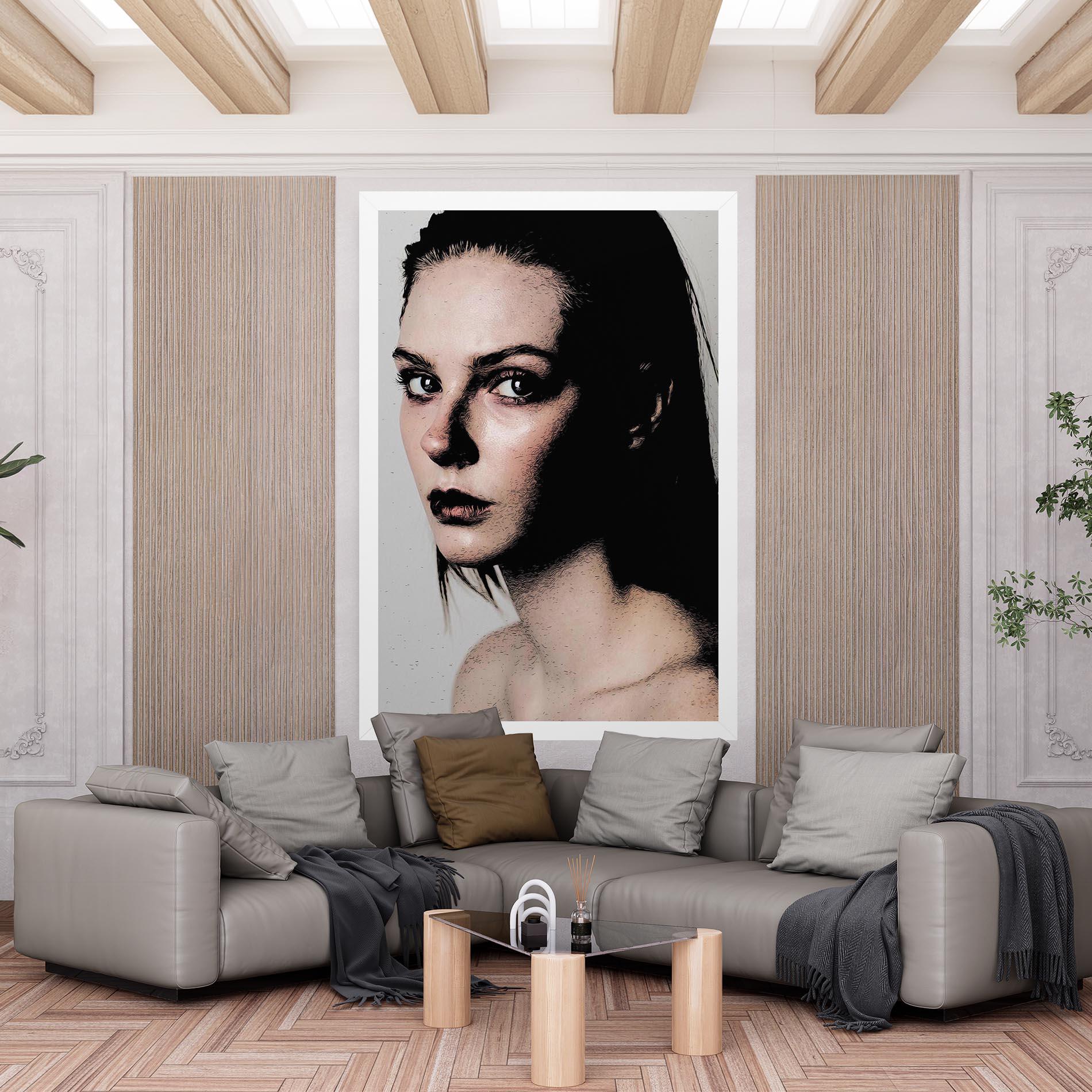 Leinwandbild Big Eyes Portrait mockup 6