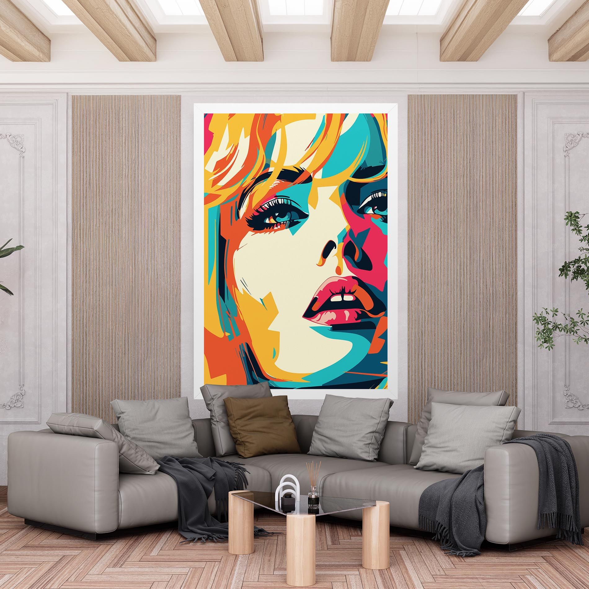 Blonde Girl Portrait mockup 6