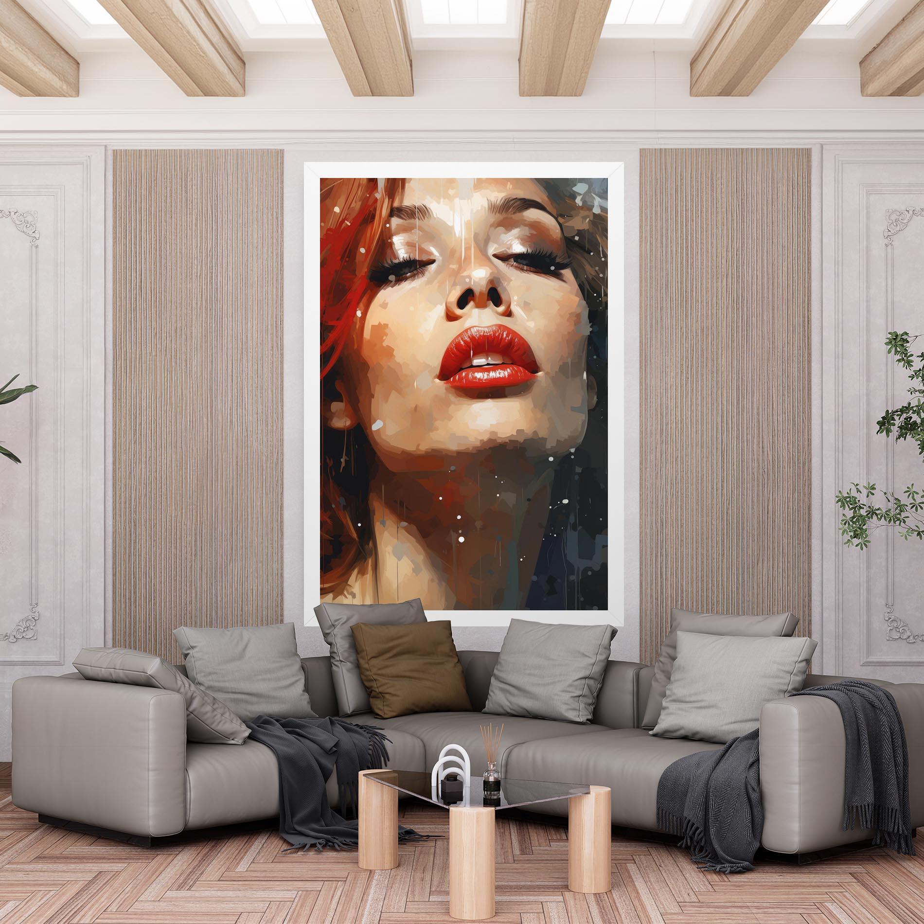 Leinwandbild Close Up Look Portrait mockup 6