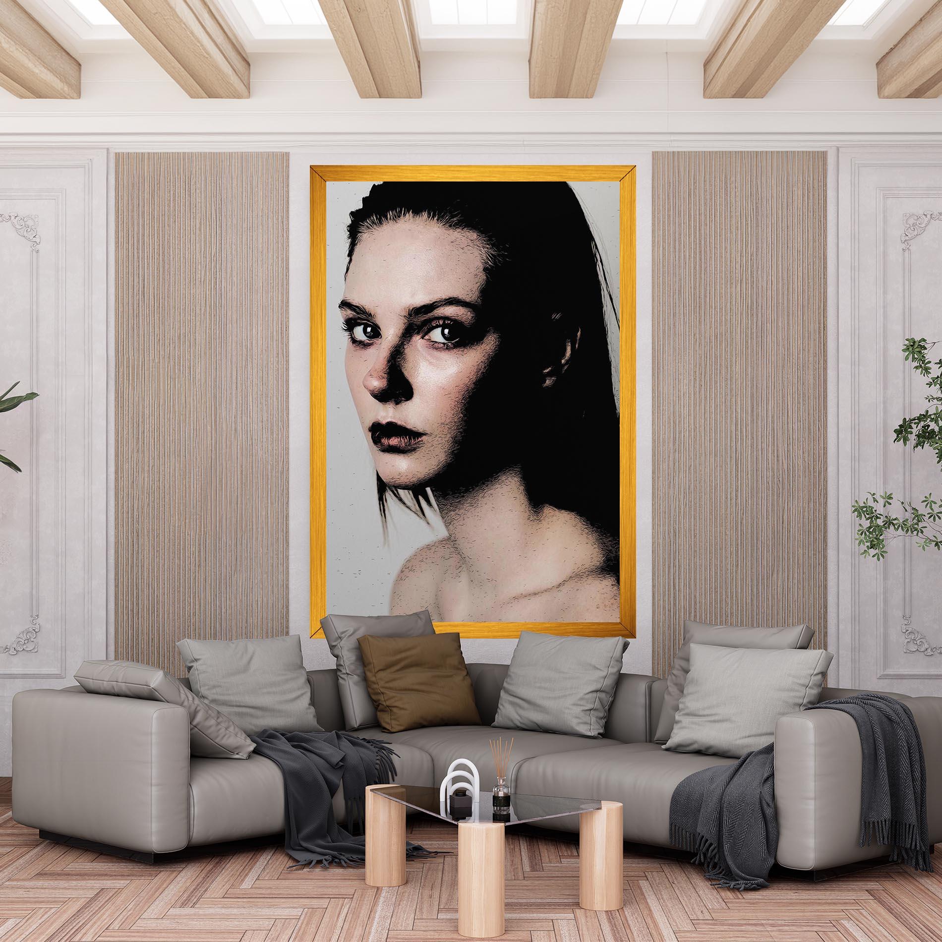 Leinwandbild Big Eyes Portrait mockup 6