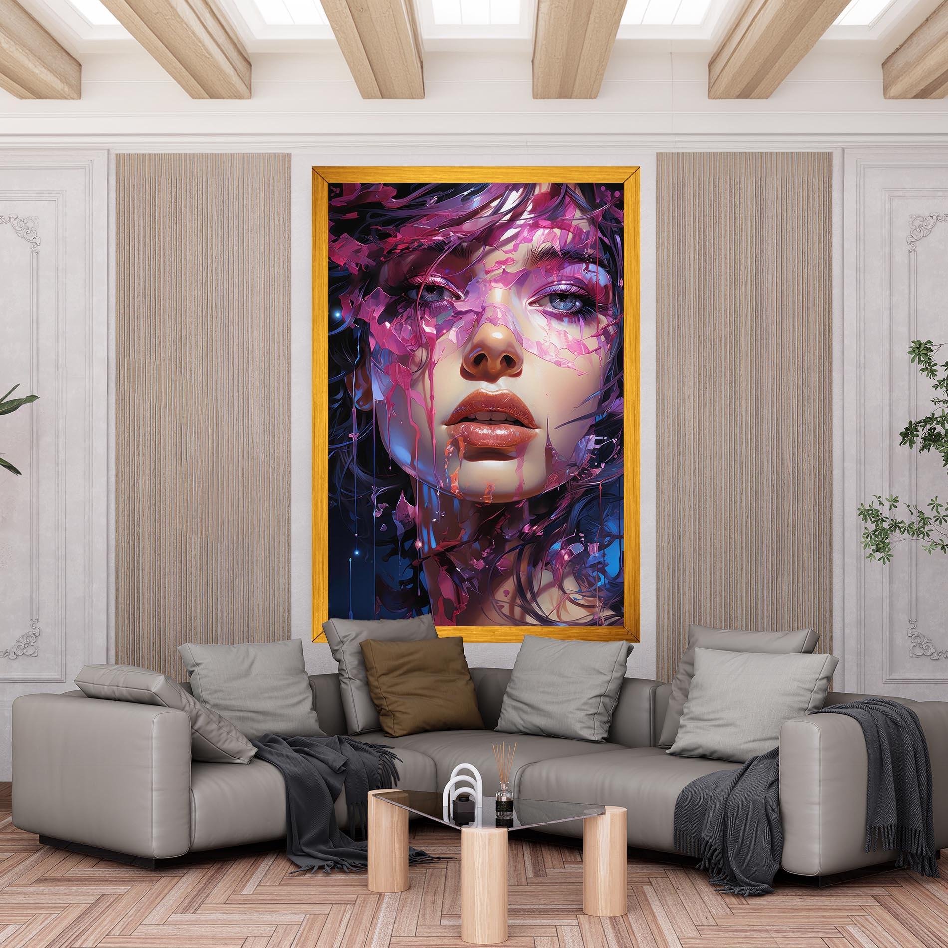 Leinwandbild Cute Purple Girl mockup 6