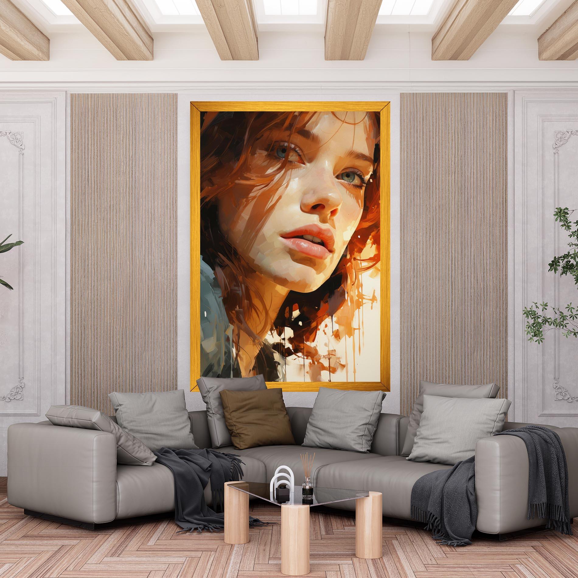 Leinwandbild Pretty Woman Portrait mockup 6