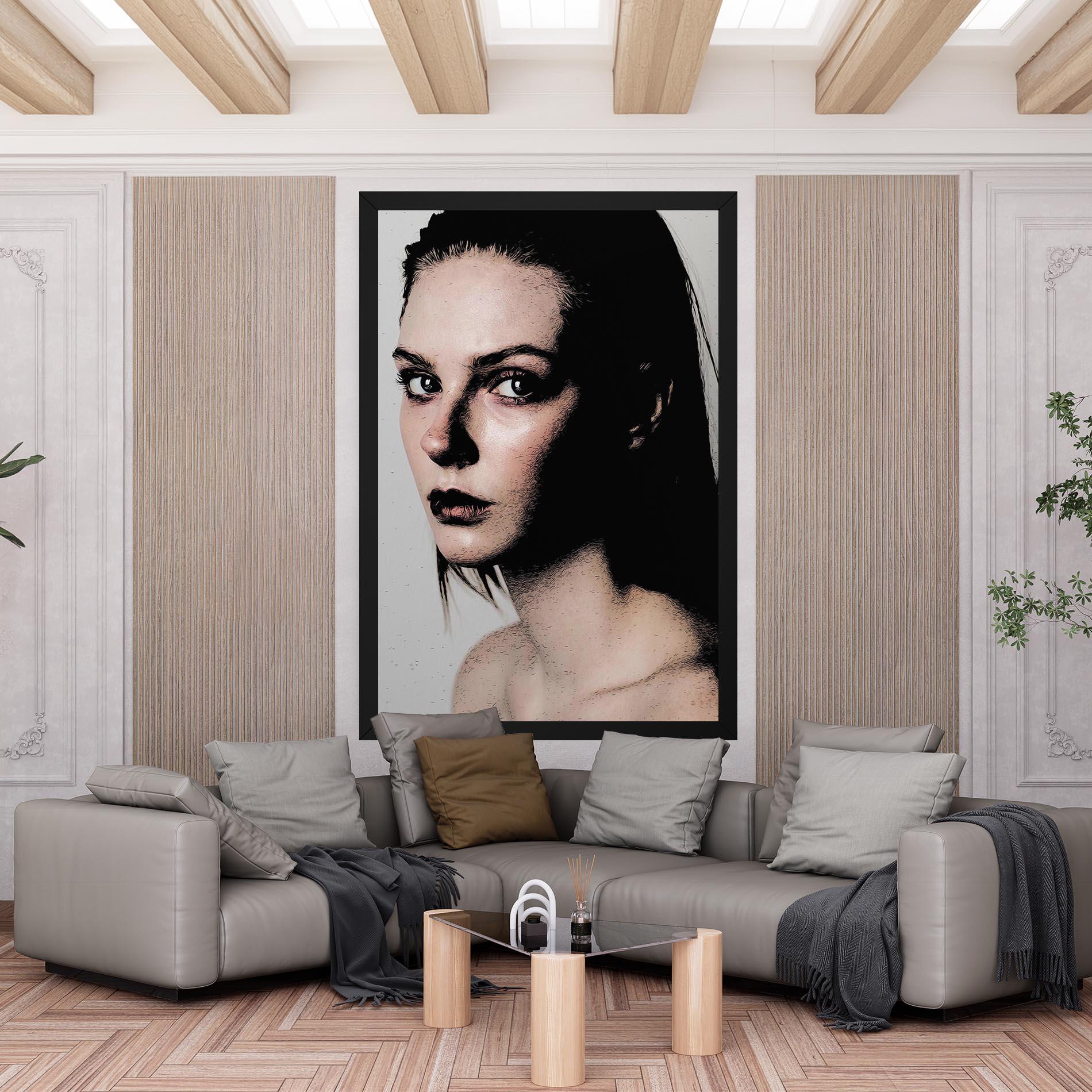 Leinwandbild Big Eyes Portrait mockup 6
