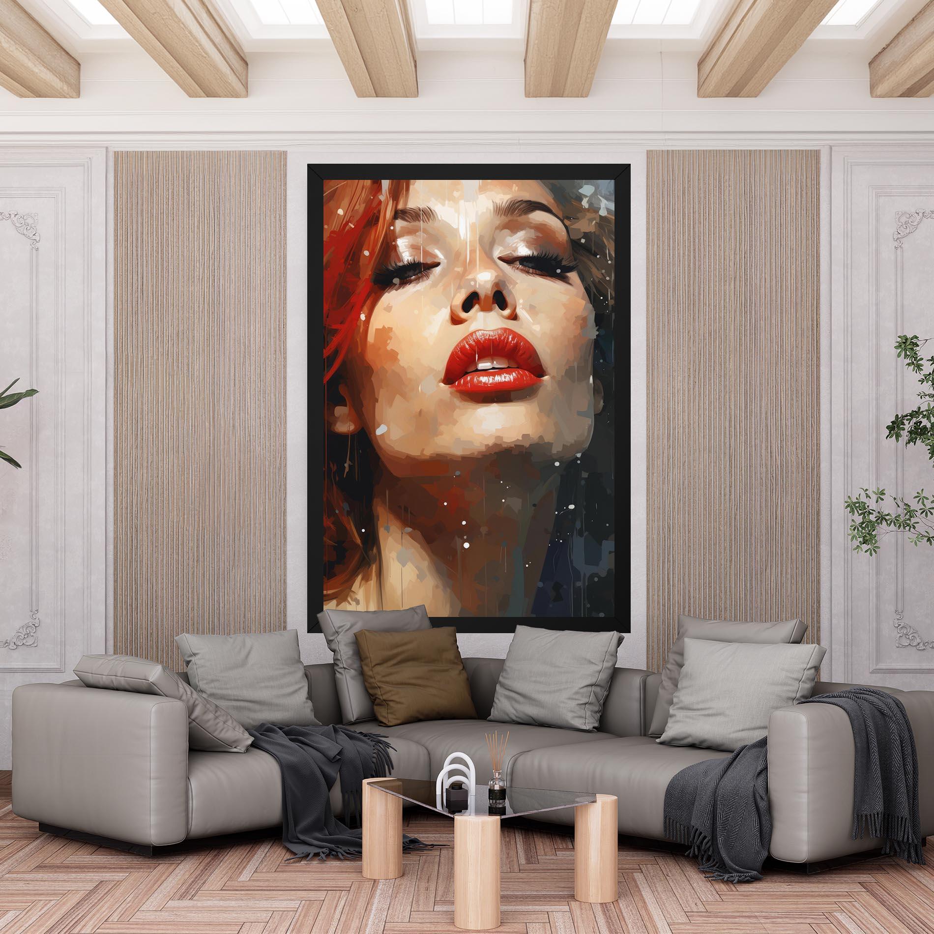 Leinwandbild Close Up Look Portrait mockup 6