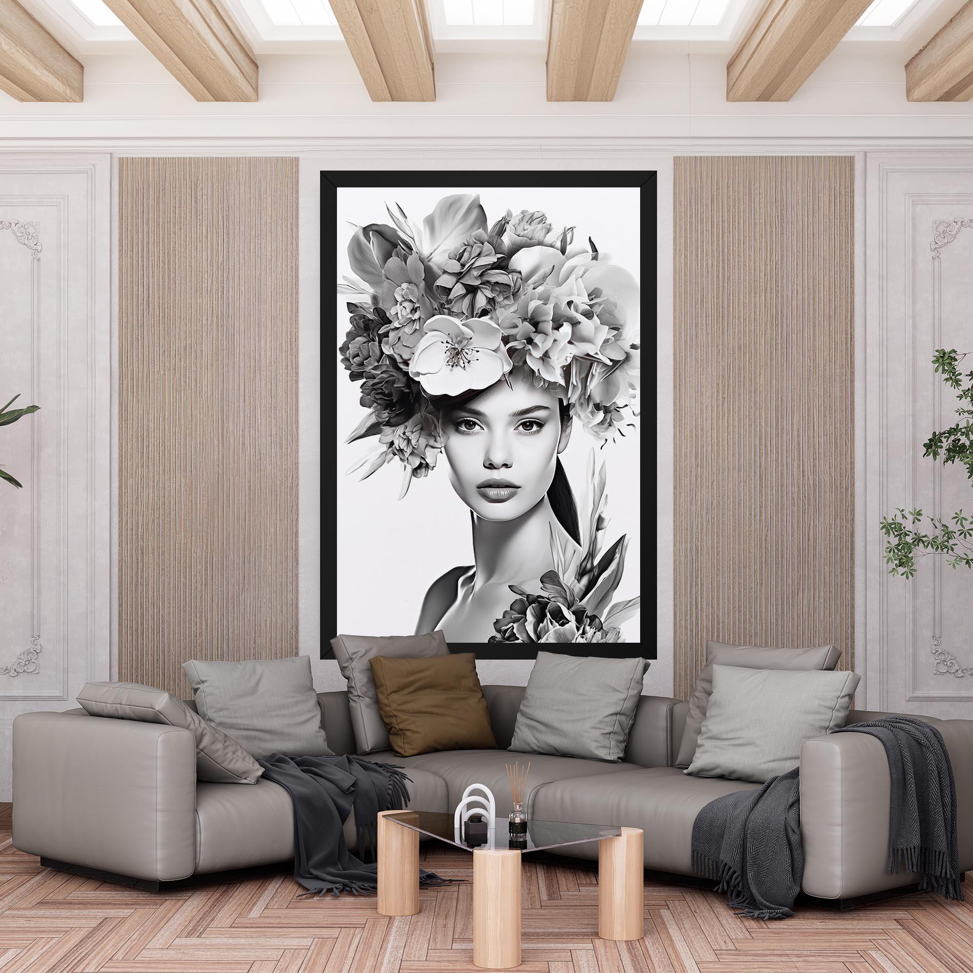 Leinwandbild Flower Crown Woman mockup 6