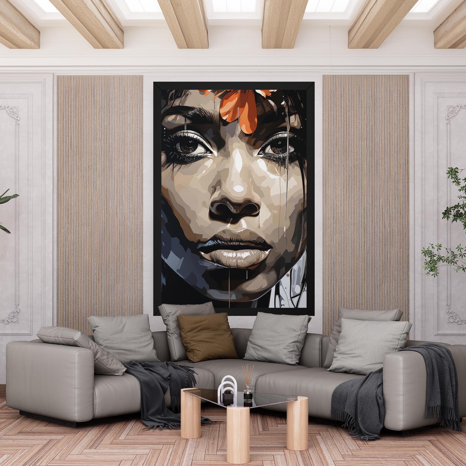 Leinwandbild Pretty Girl Portrait mockup 6