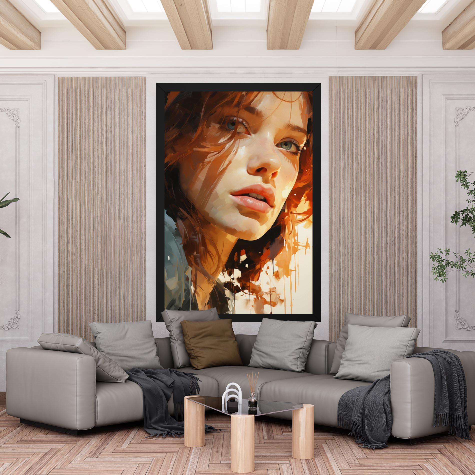 Leinwandbild Pretty Woman Portrait mockup 6