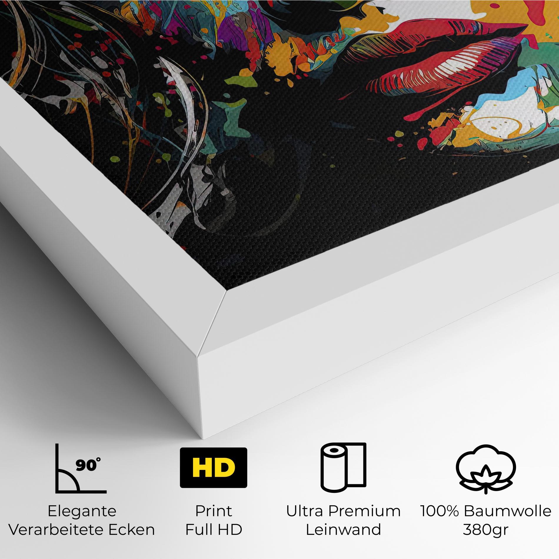 Leinwandbild Abstract Stylish Portrait mockup 4