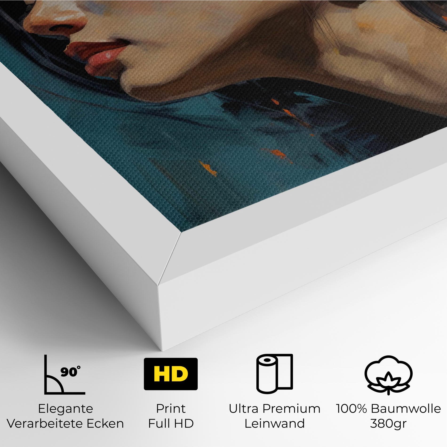 Leinwandbild Acrylic Asian Portrait mockup 4