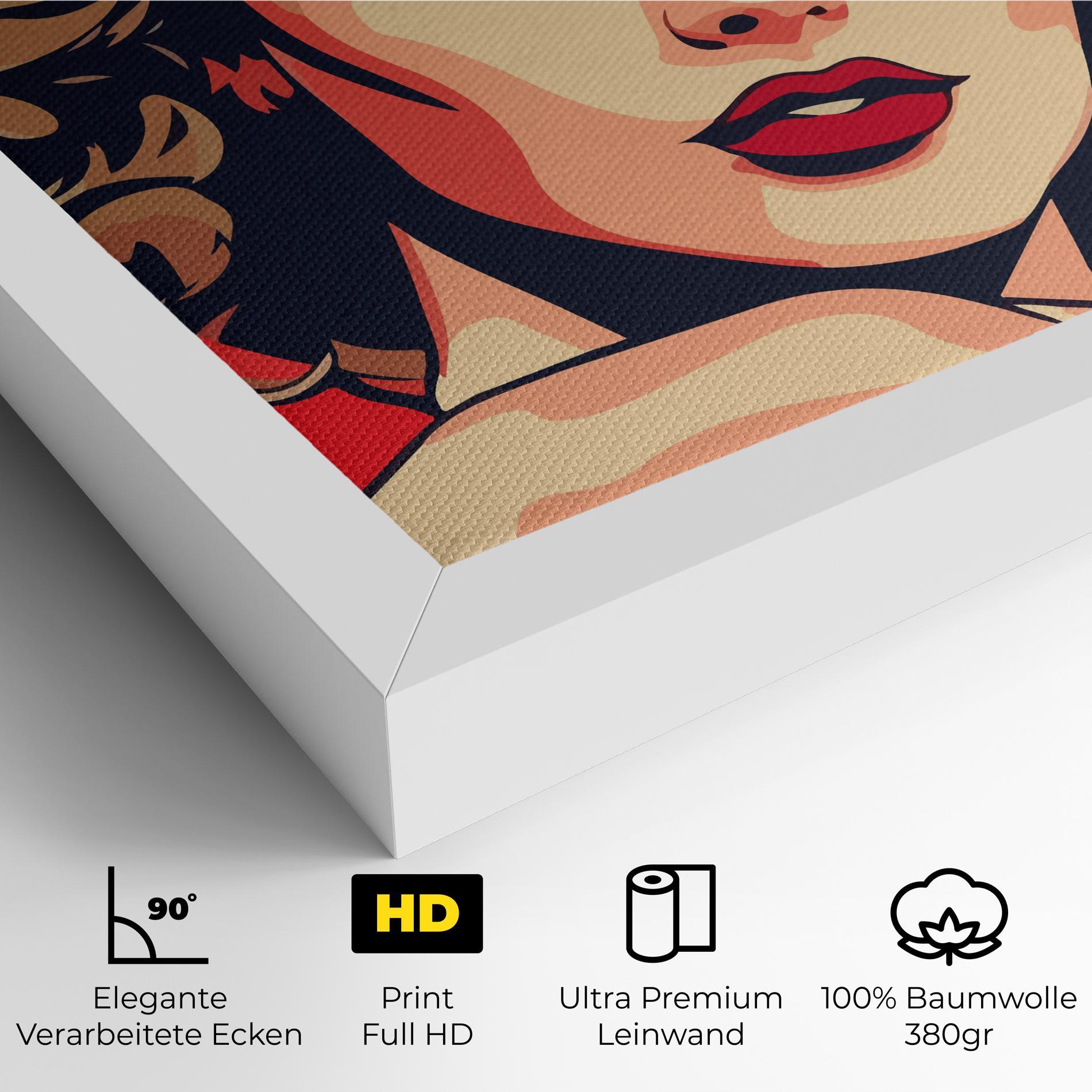 Leinwandbild Blue Eyes Portrait mockup 4