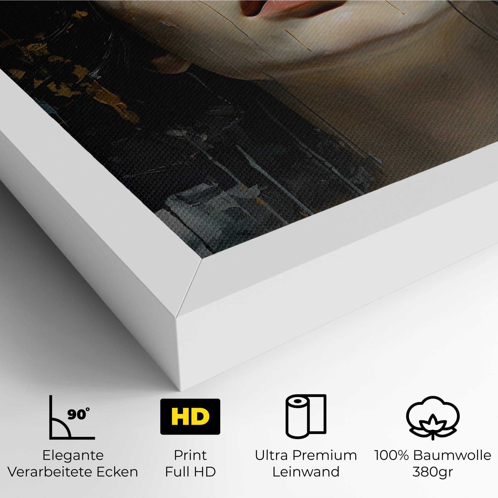 Leinwandbild Closed Eyes Woman mockup 4