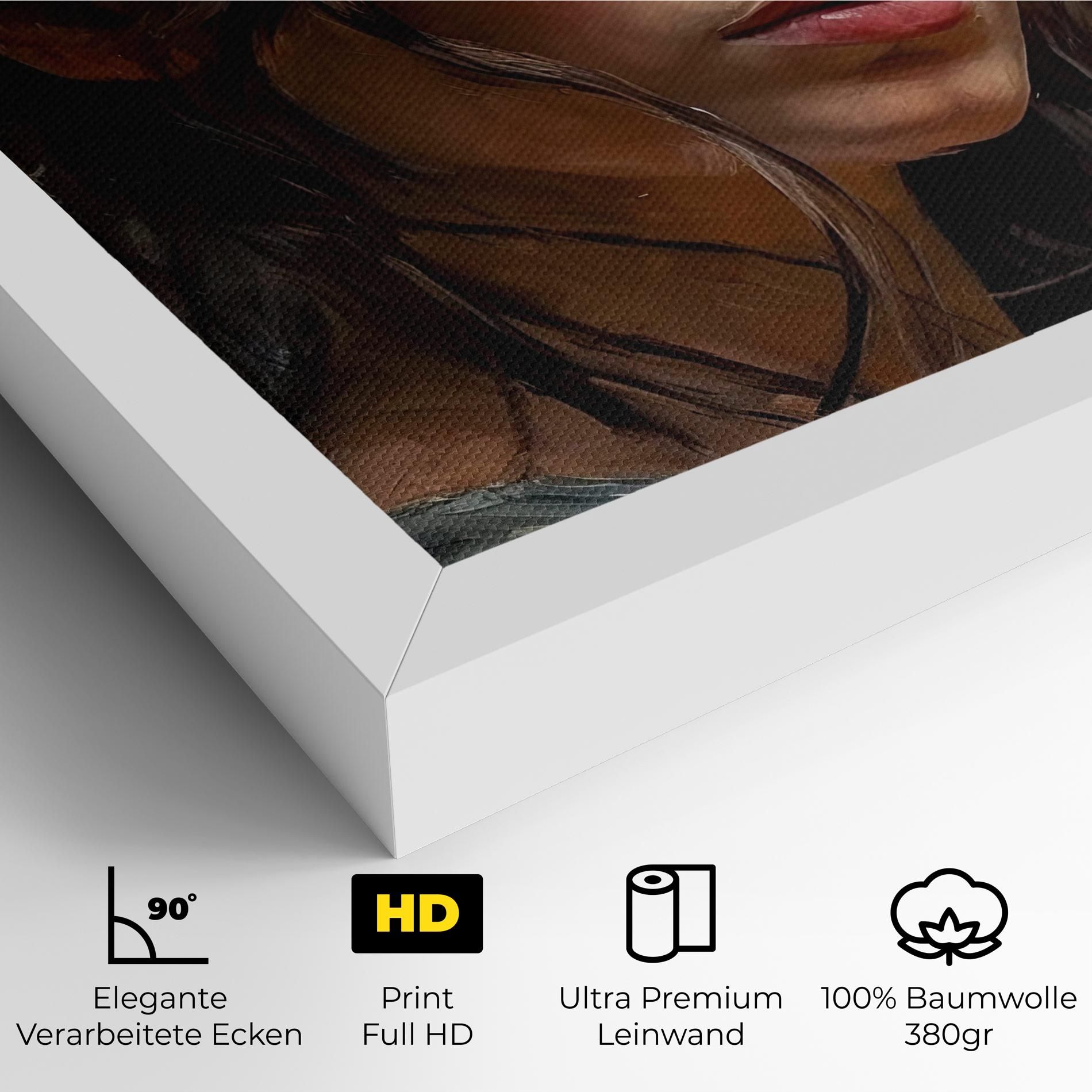 Closeup Impasto Portrait mockup 4