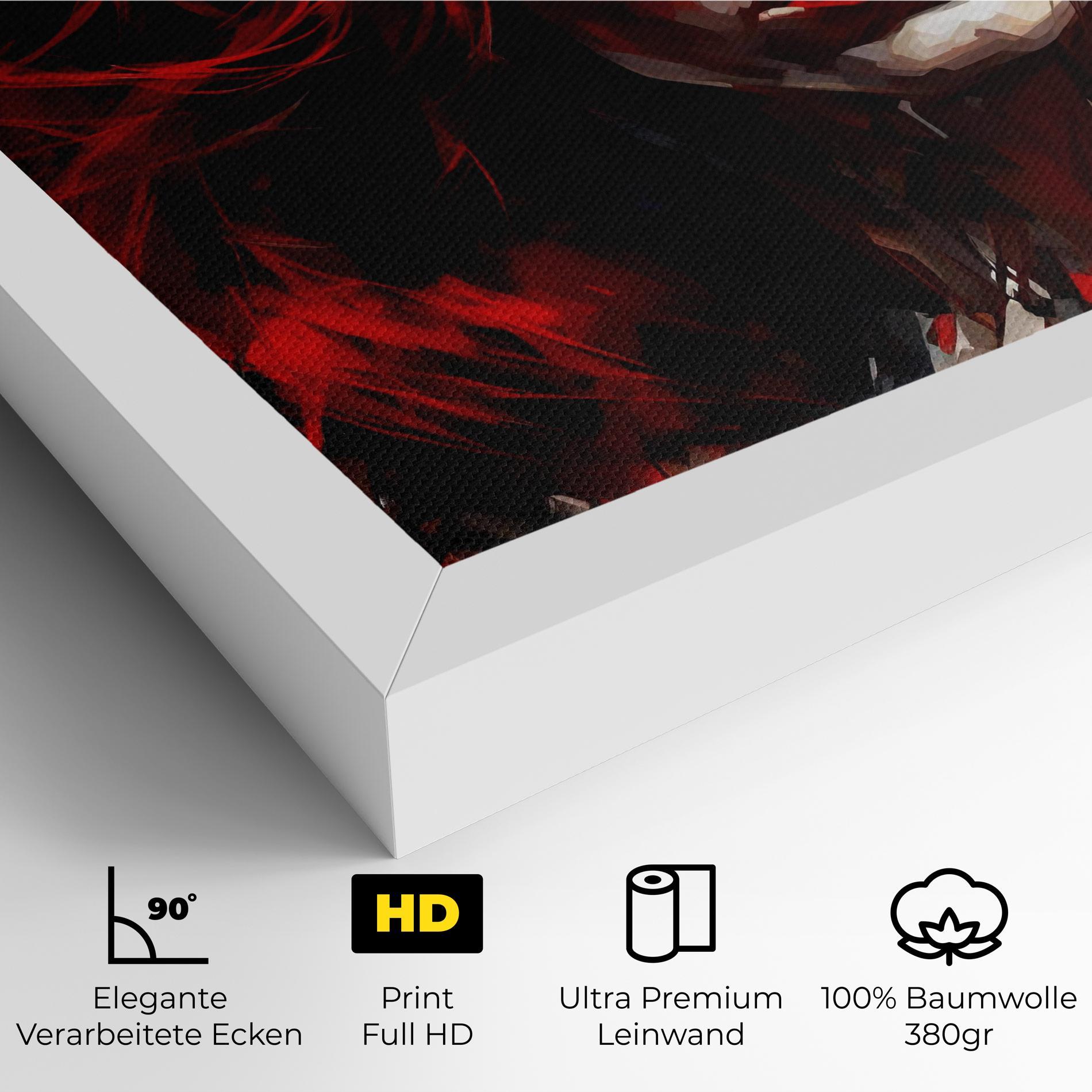 Leinwandbild Red Hair Smoky Eyes mockup 4