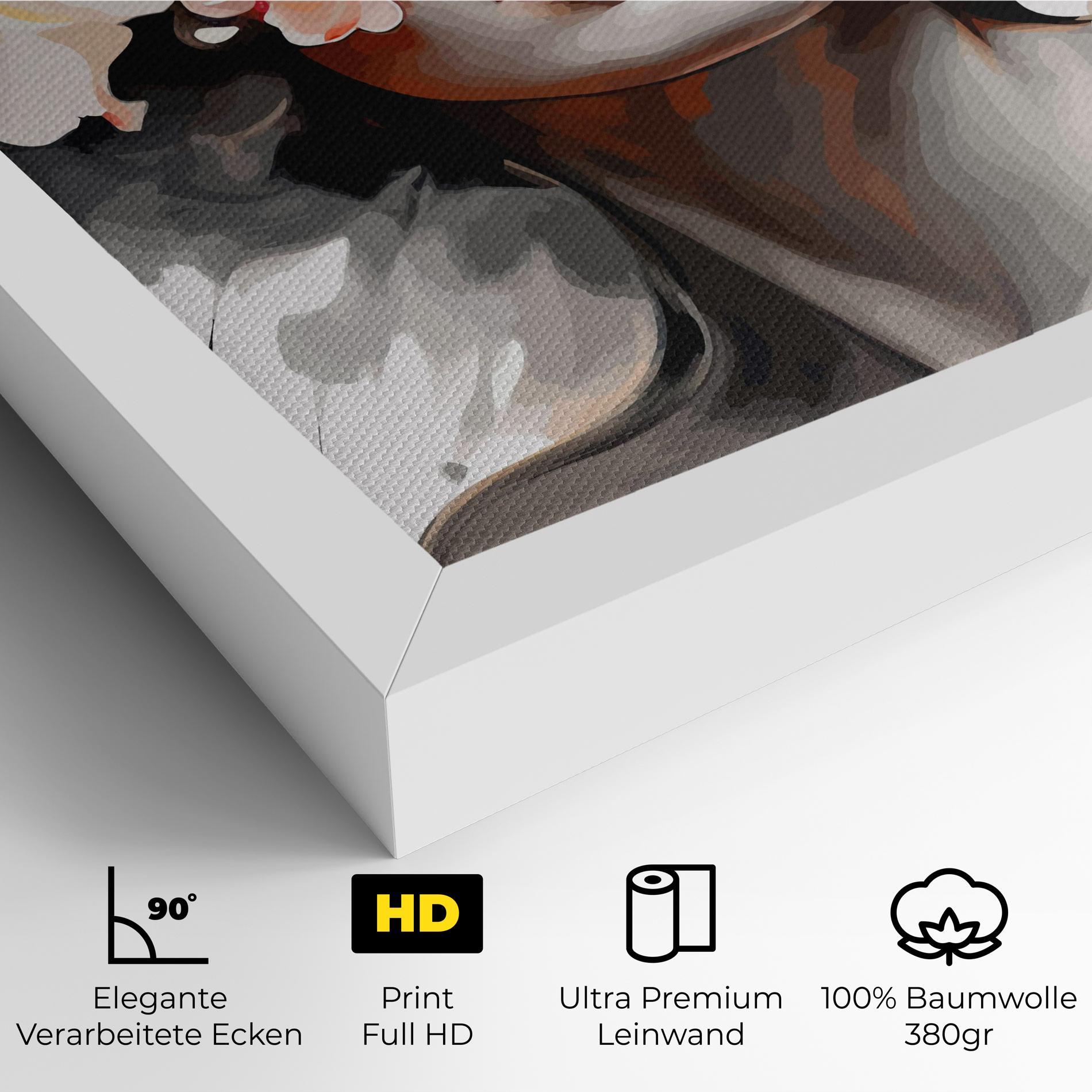 Leinwandbild Yellow Flower Portrait mockup 4