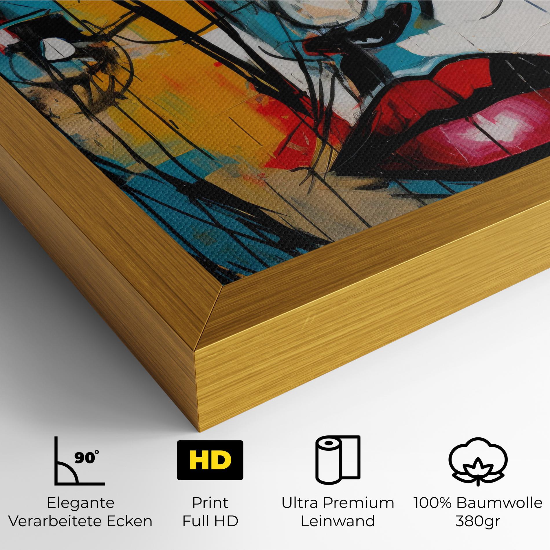 Leinwandbild Abstract Drawing Portret mockup 4