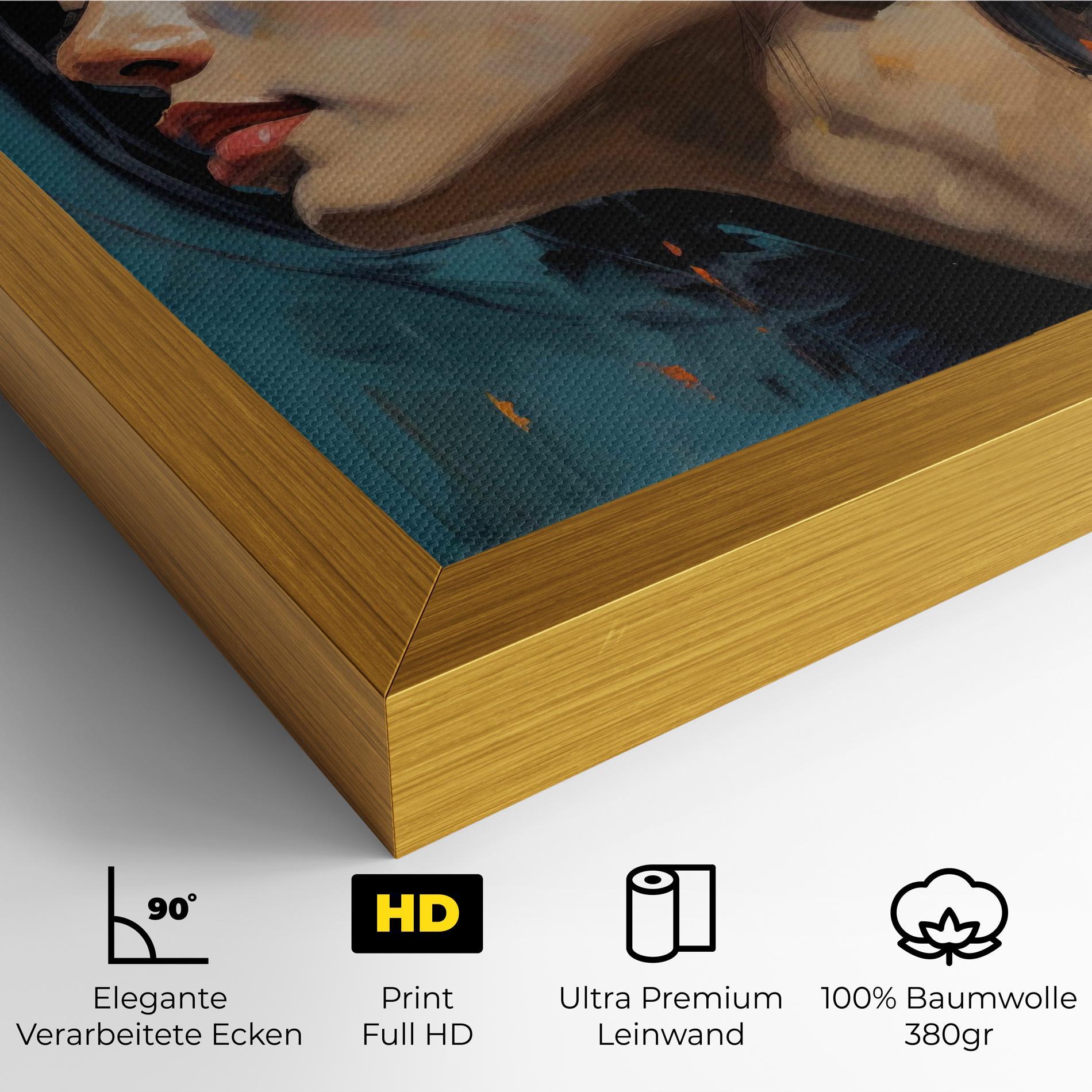 Leinwandbild Acrylic Asian Portrait mockup 4