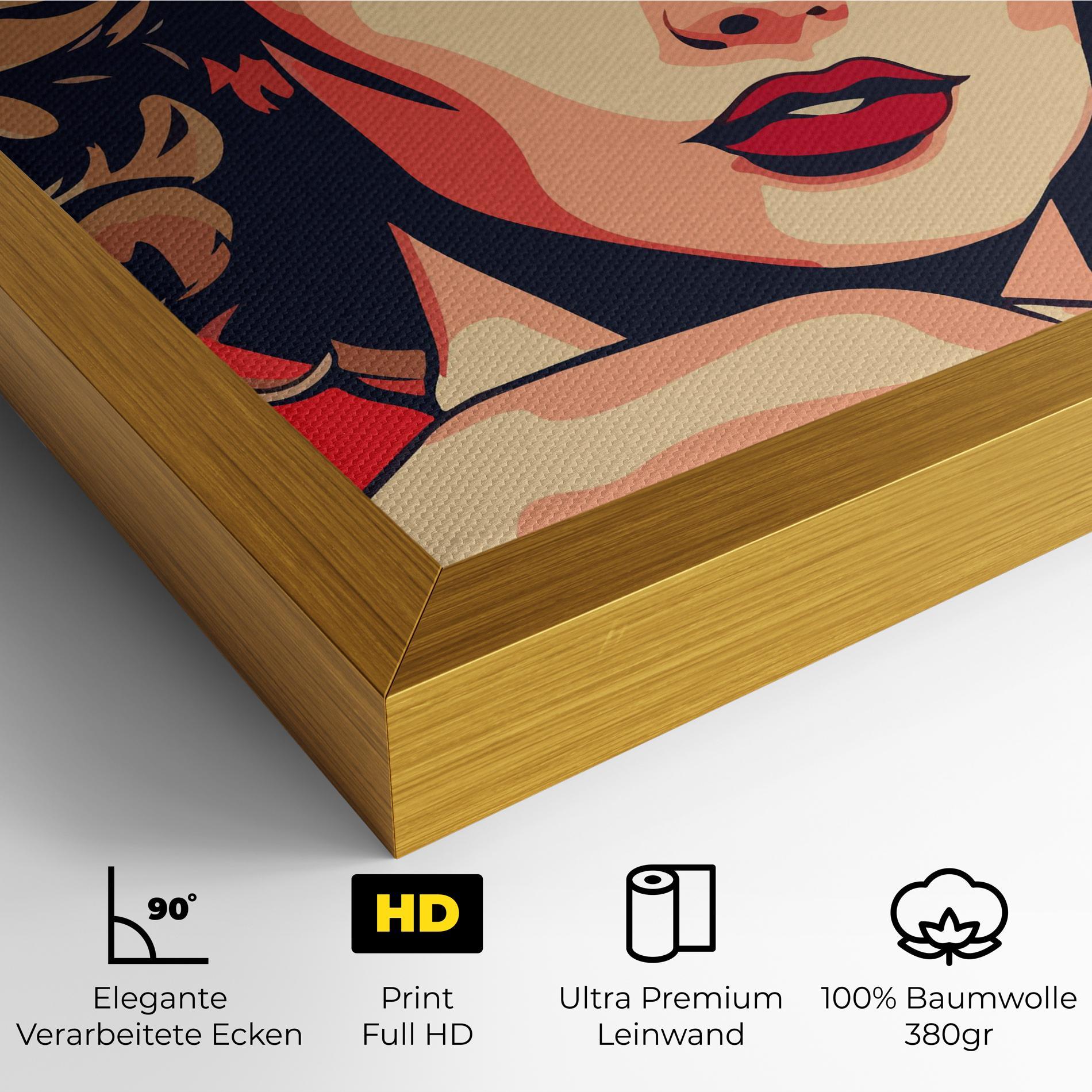 Leinwandbild Blue Eyes Portrait mockup 4