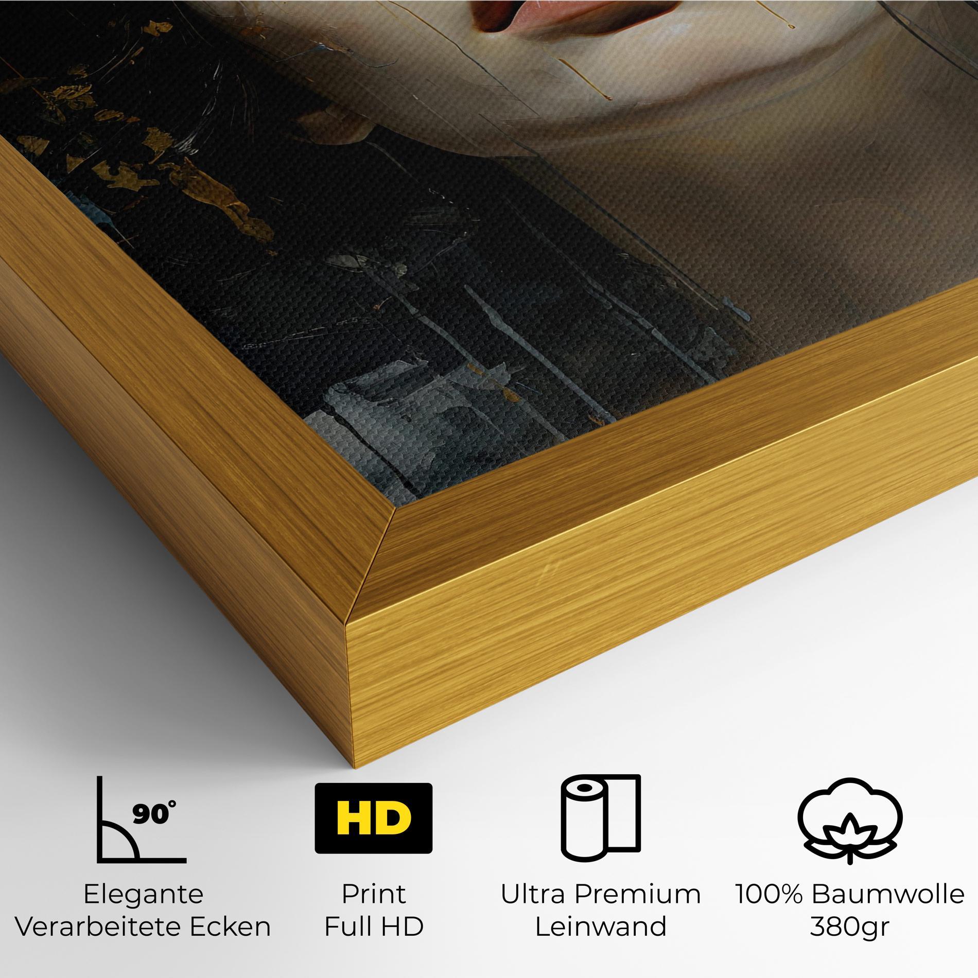 Leinwandbild Closed Eyes Woman mockup 4