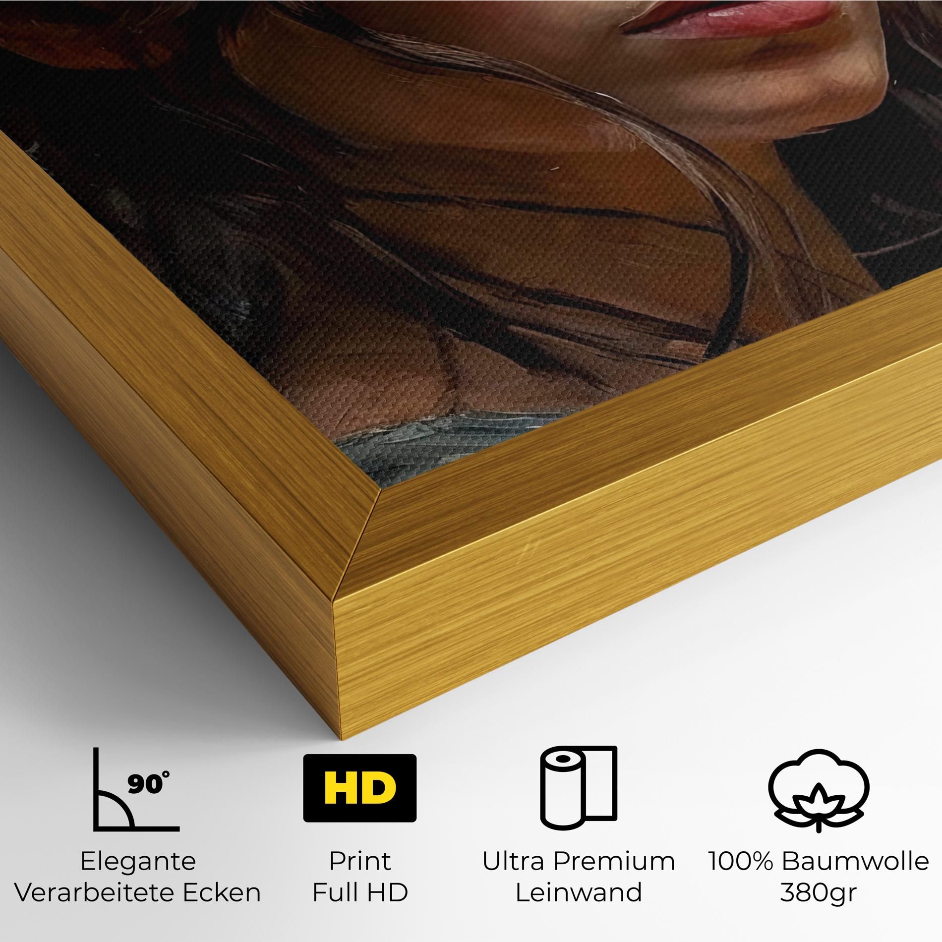 Closeup Impasto Portrait mockup 4