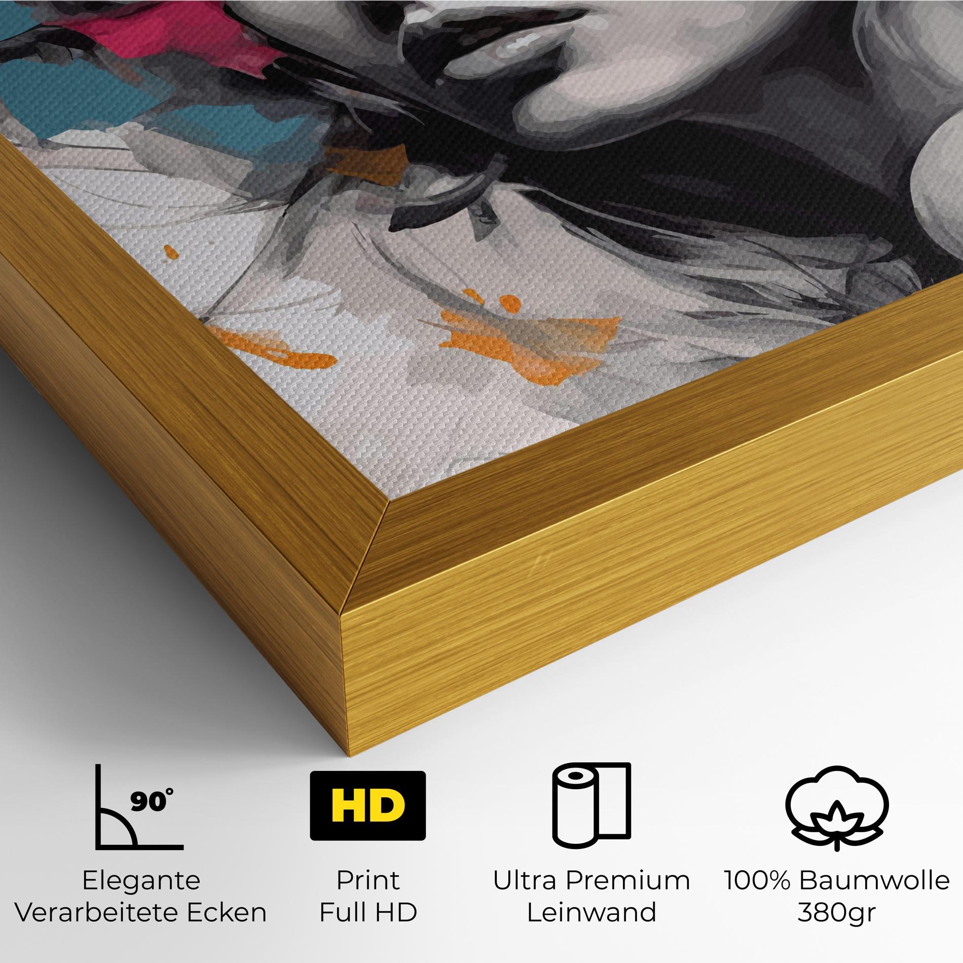 Leinwandbild Colorful Flower Portrait mockup 4