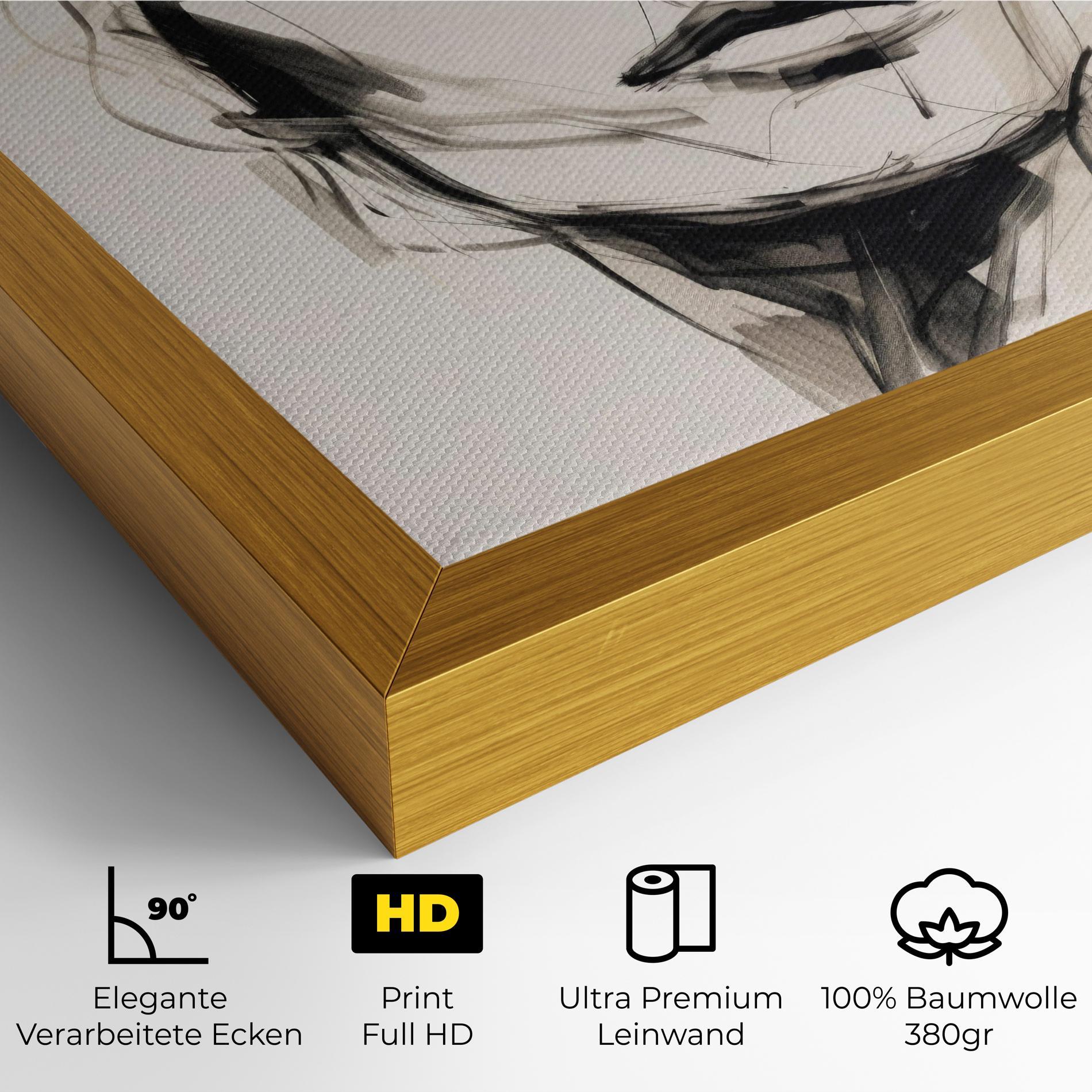 Leinwandbild Continuous Line Woman mockup 4