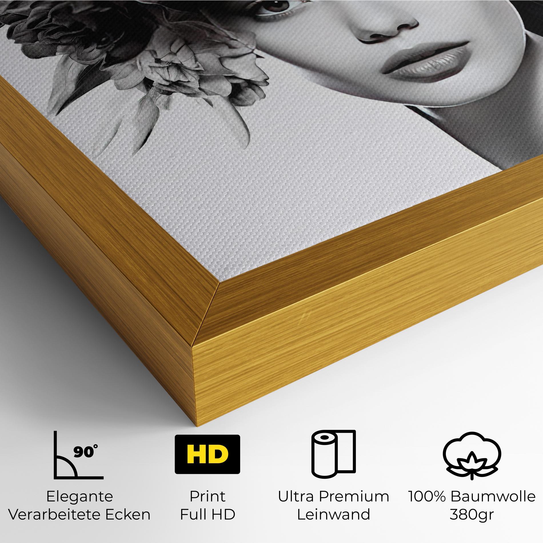 Leinwandbild Flower Crown Woman mockup 4