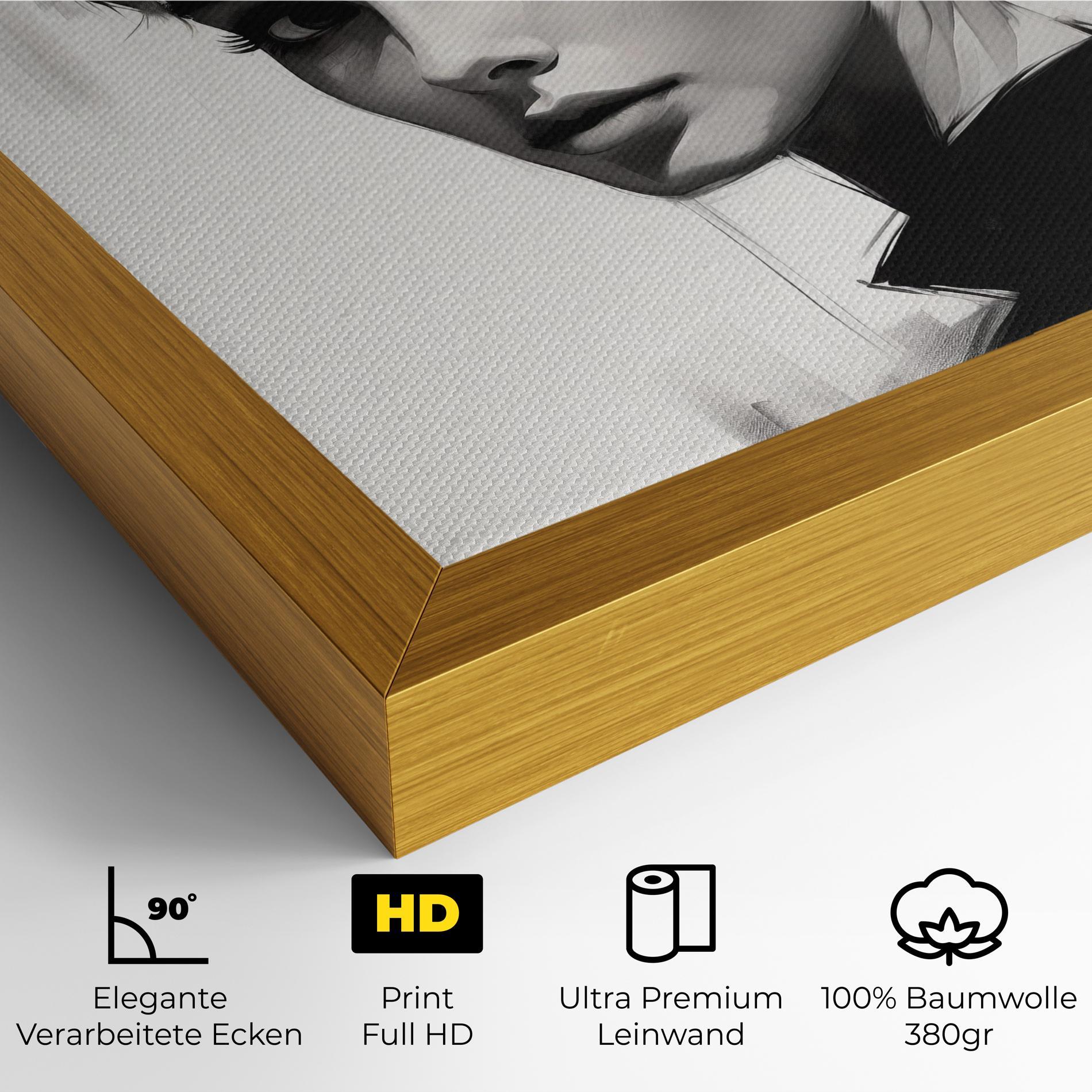 Leinwandbild Hepburn Portrait mockup 4