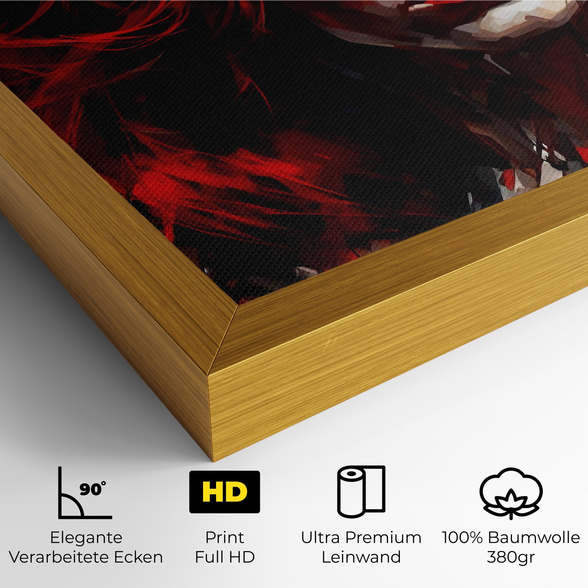 Leinwandbild Red Hair Smoky Eyes mockup 4