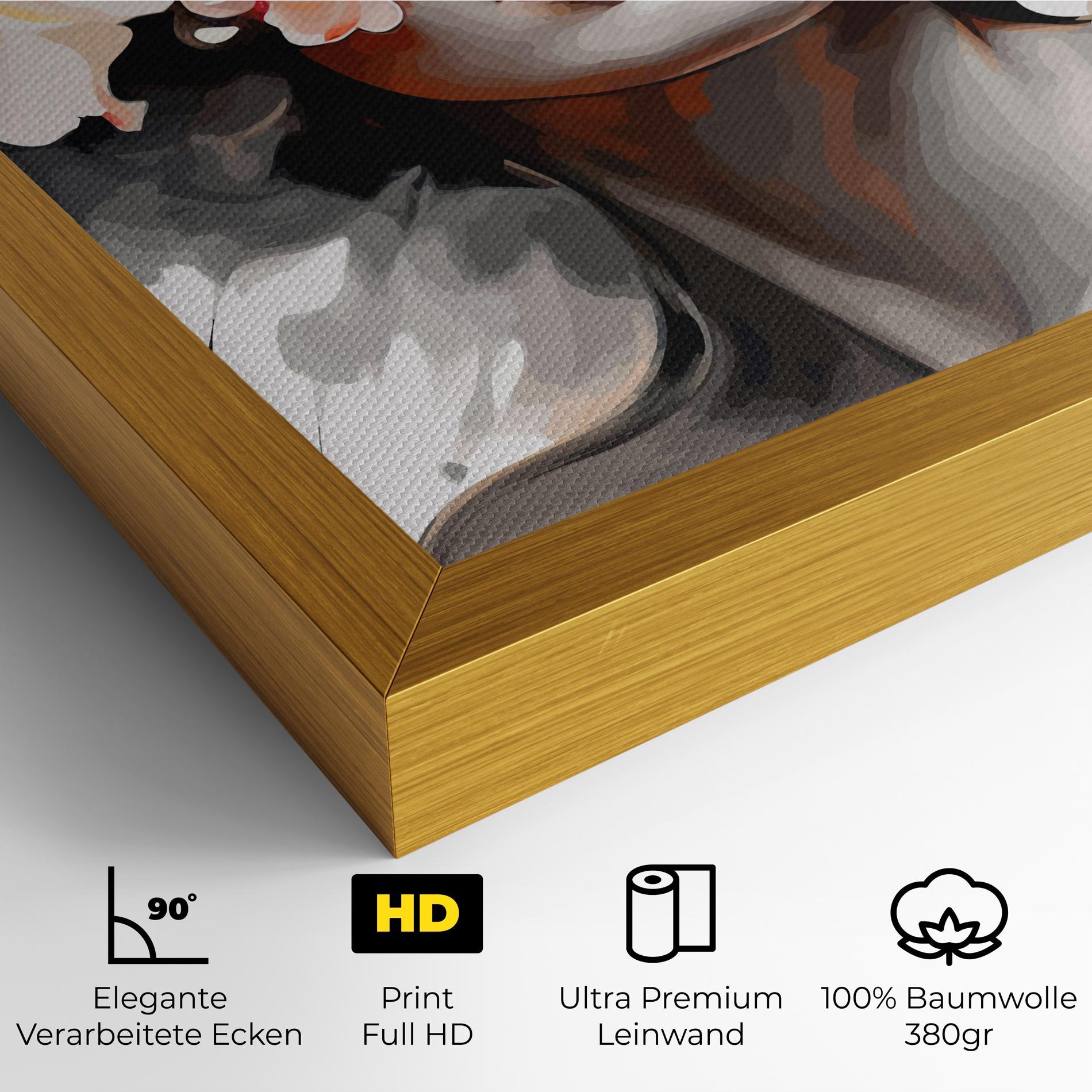 Leinwandbild Yellow Flower Portrait mockup 4