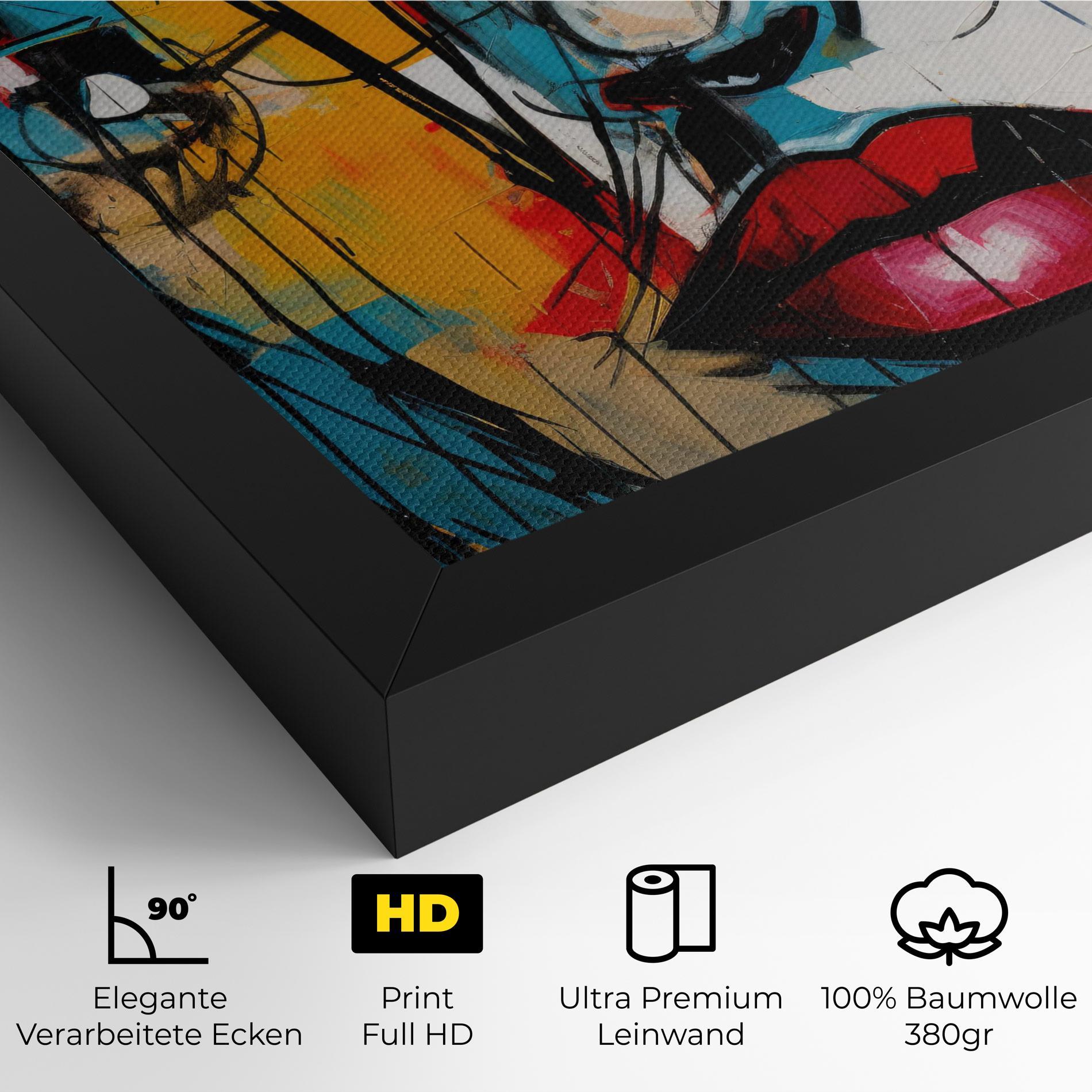Leinwandbild Abstract Drawing Portret mockup 4