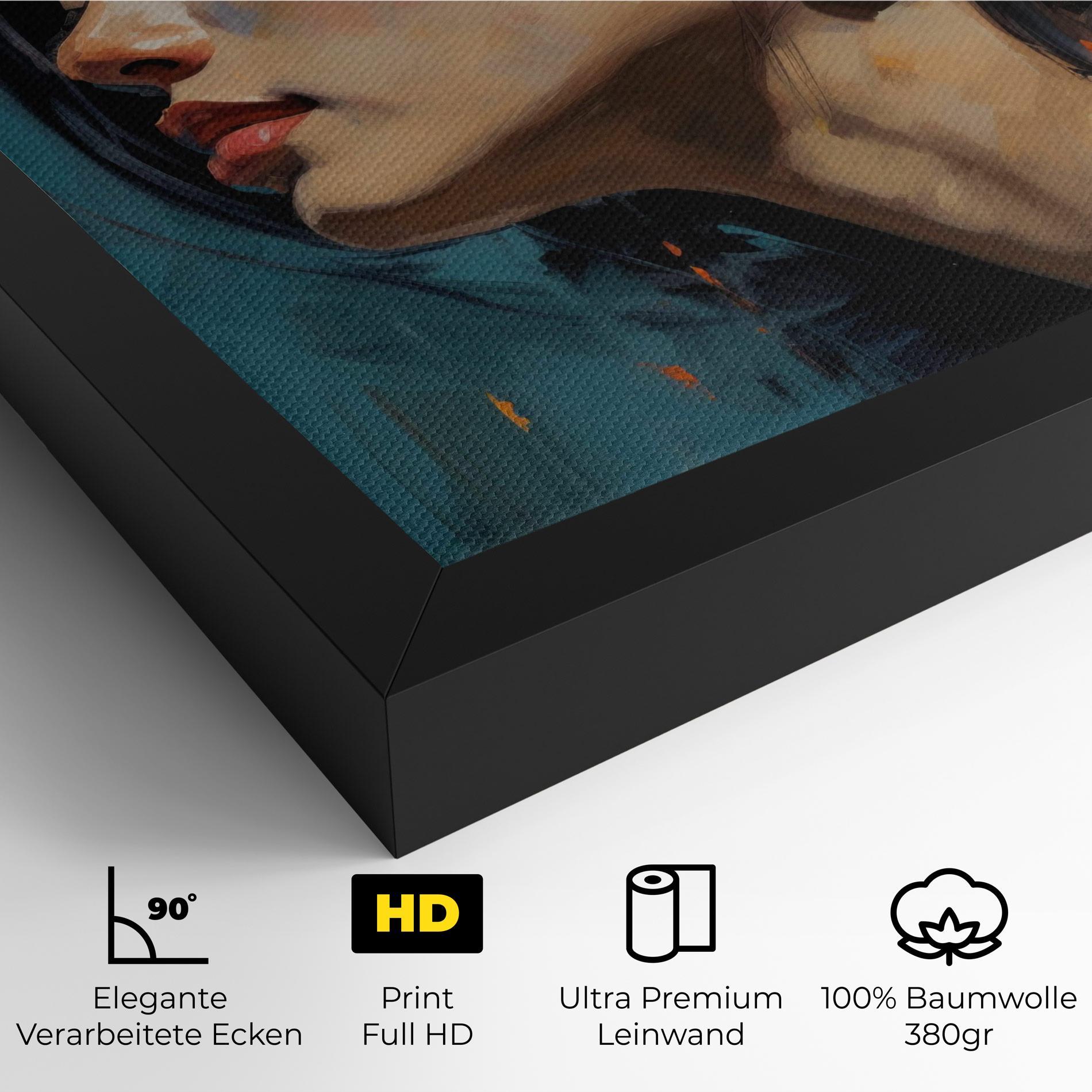 Leinwandbild Acrylic Asian Portrait mockup 4