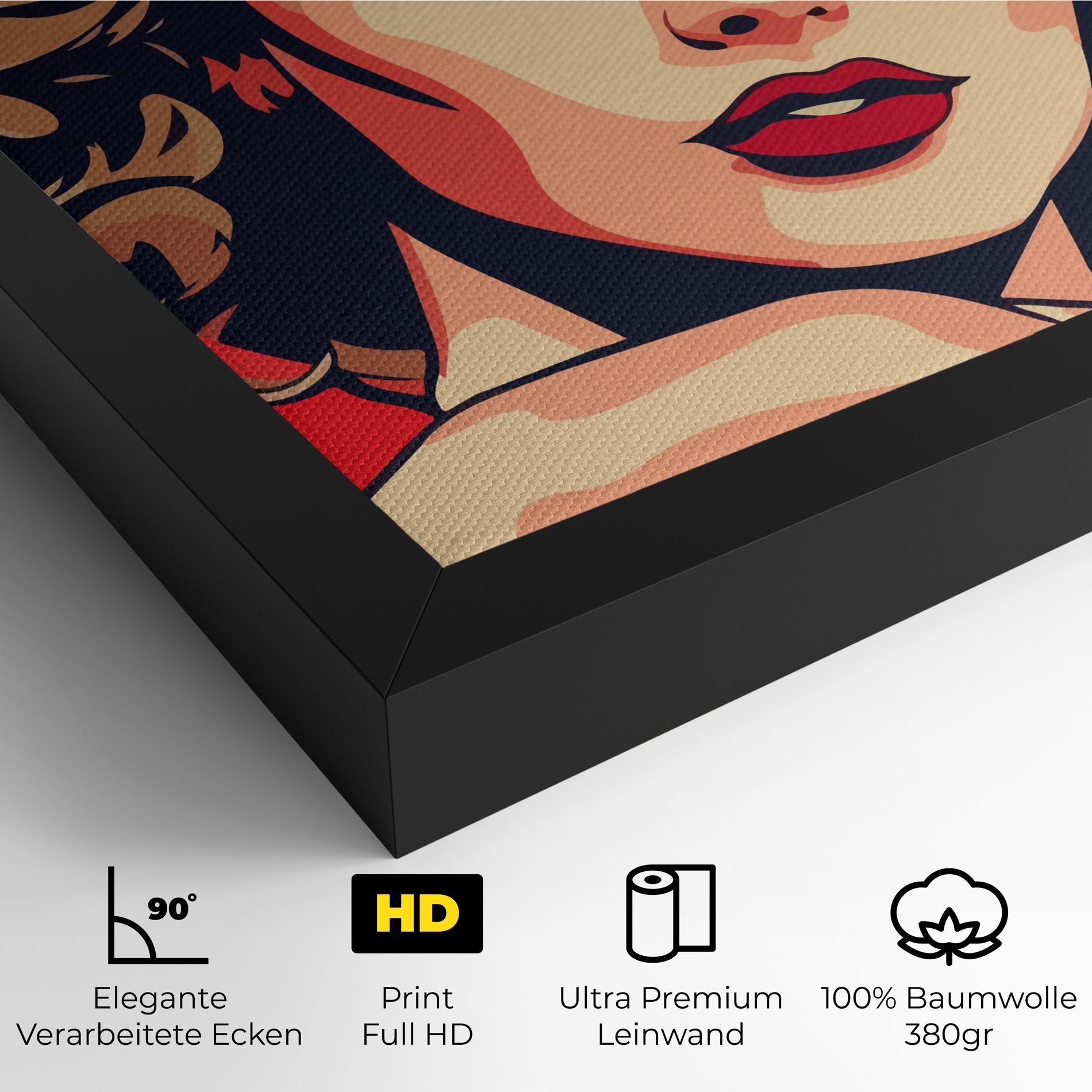 Leinwandbild Blue Eyes Portrait mockup 4