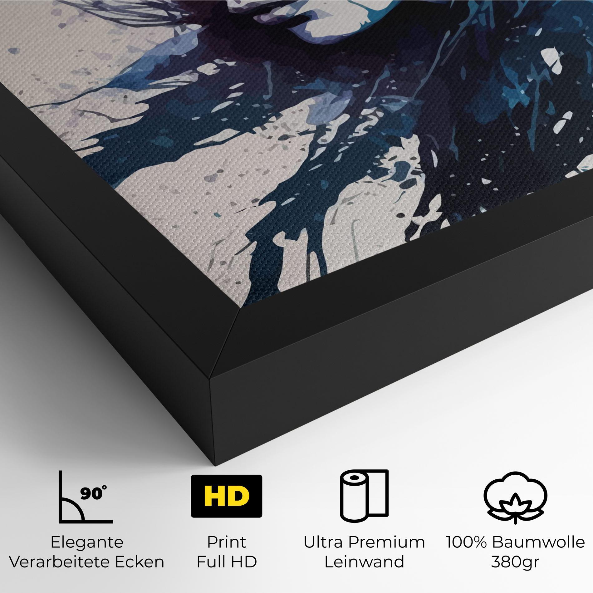 Leinwandbild Blue Hair Portrait mockup 4