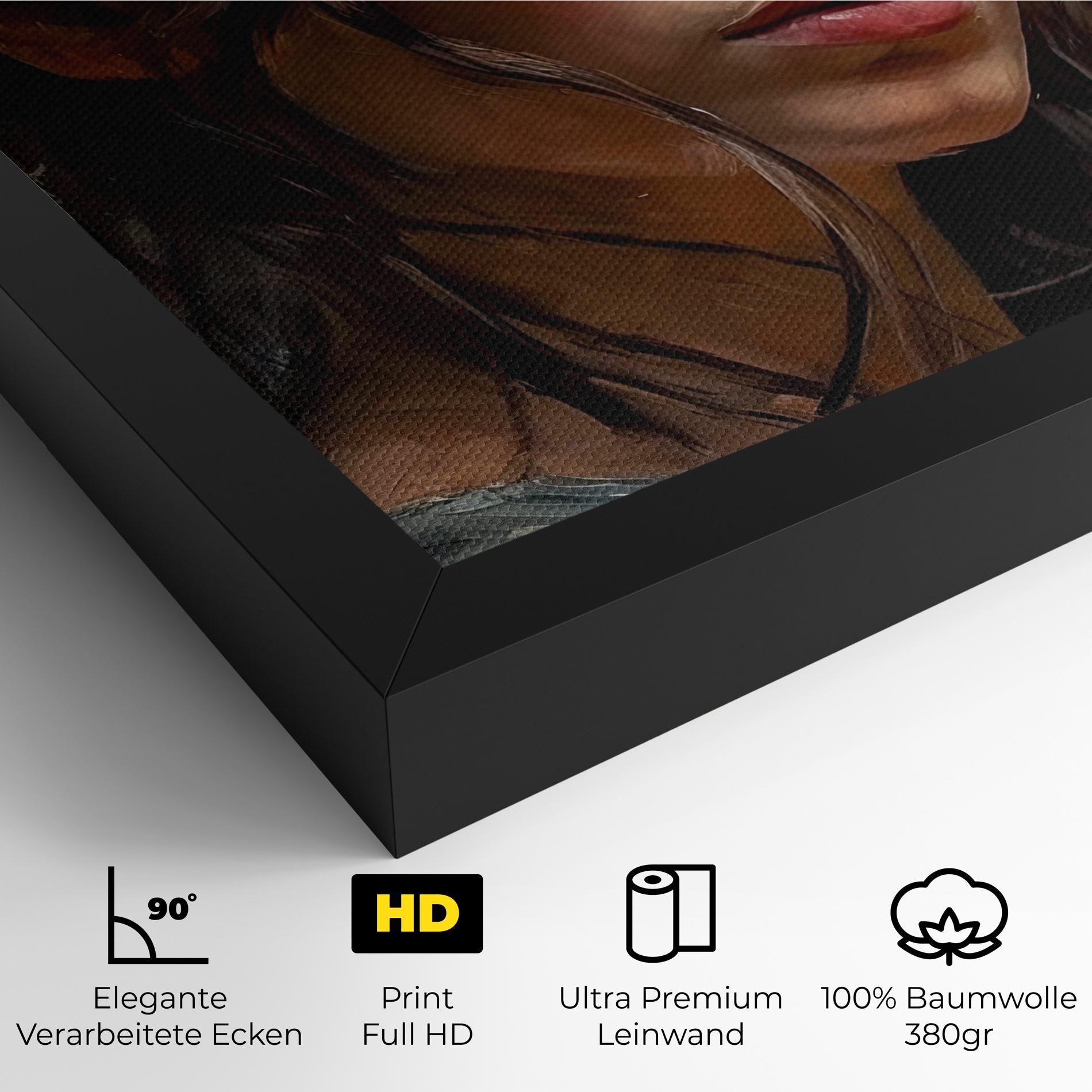 Closeup Impasto Portrait mockup 4