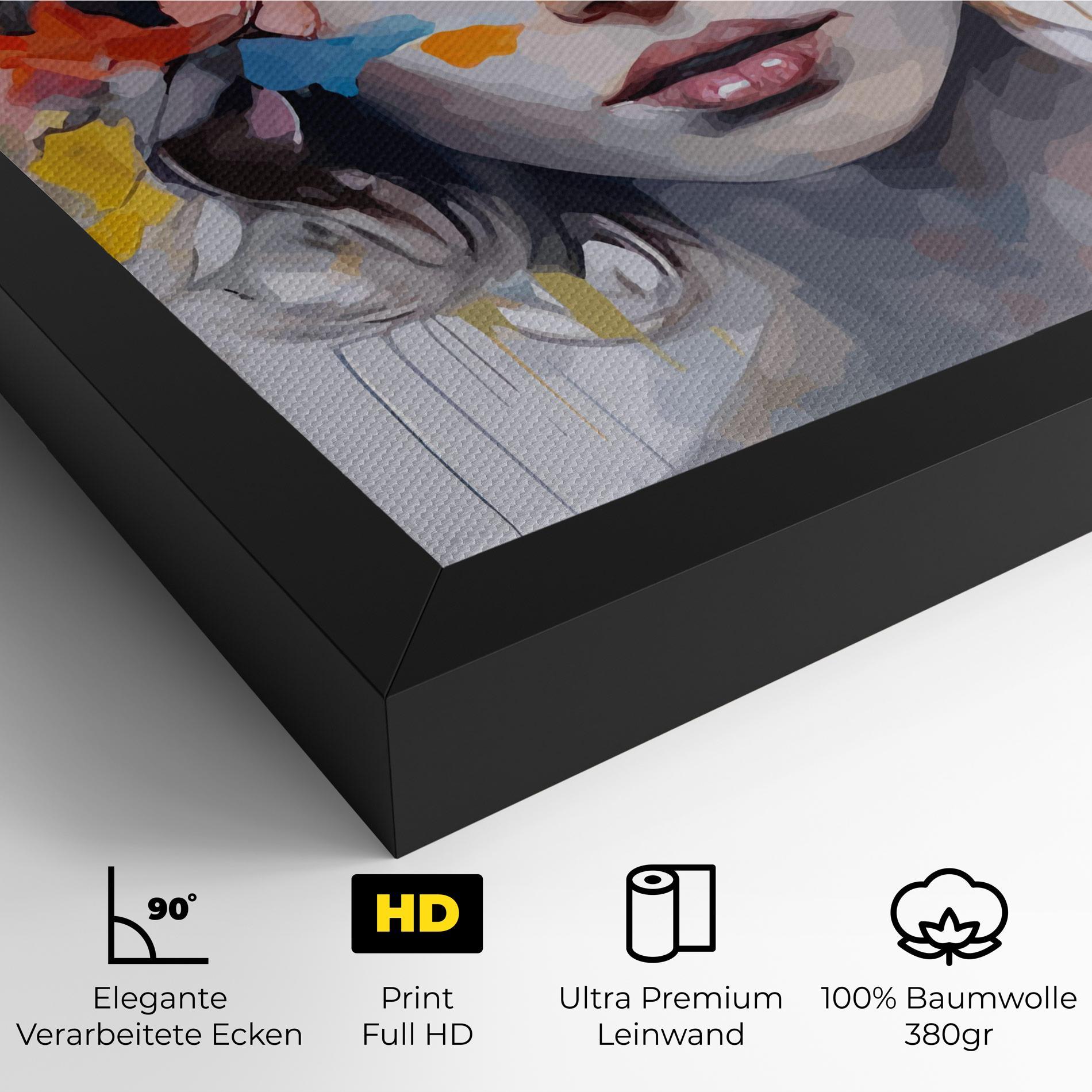 Leinwandbild Colorful Hair Portrait mockup 4