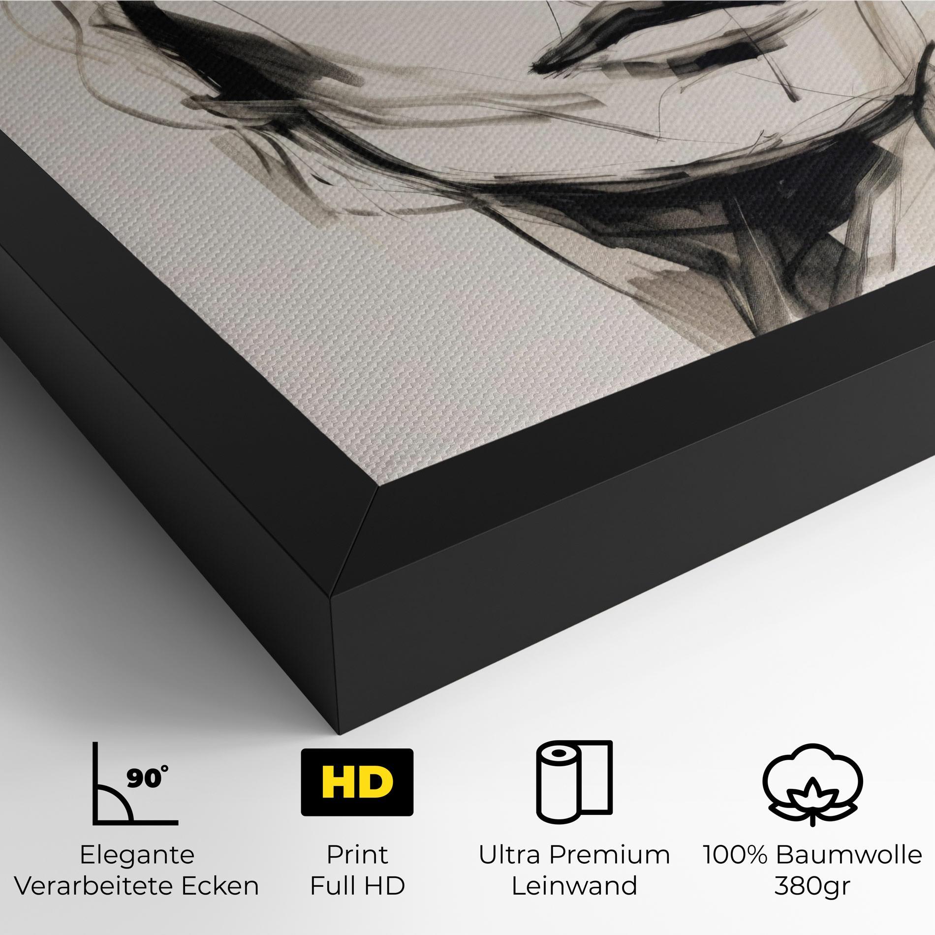 Leinwandbild Continuous Line Woman mockup 4