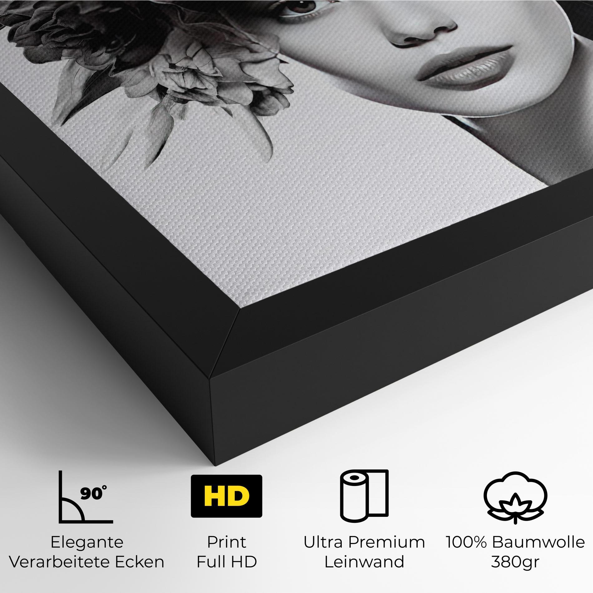 Leinwandbild Flower Crown Woman mockup 4