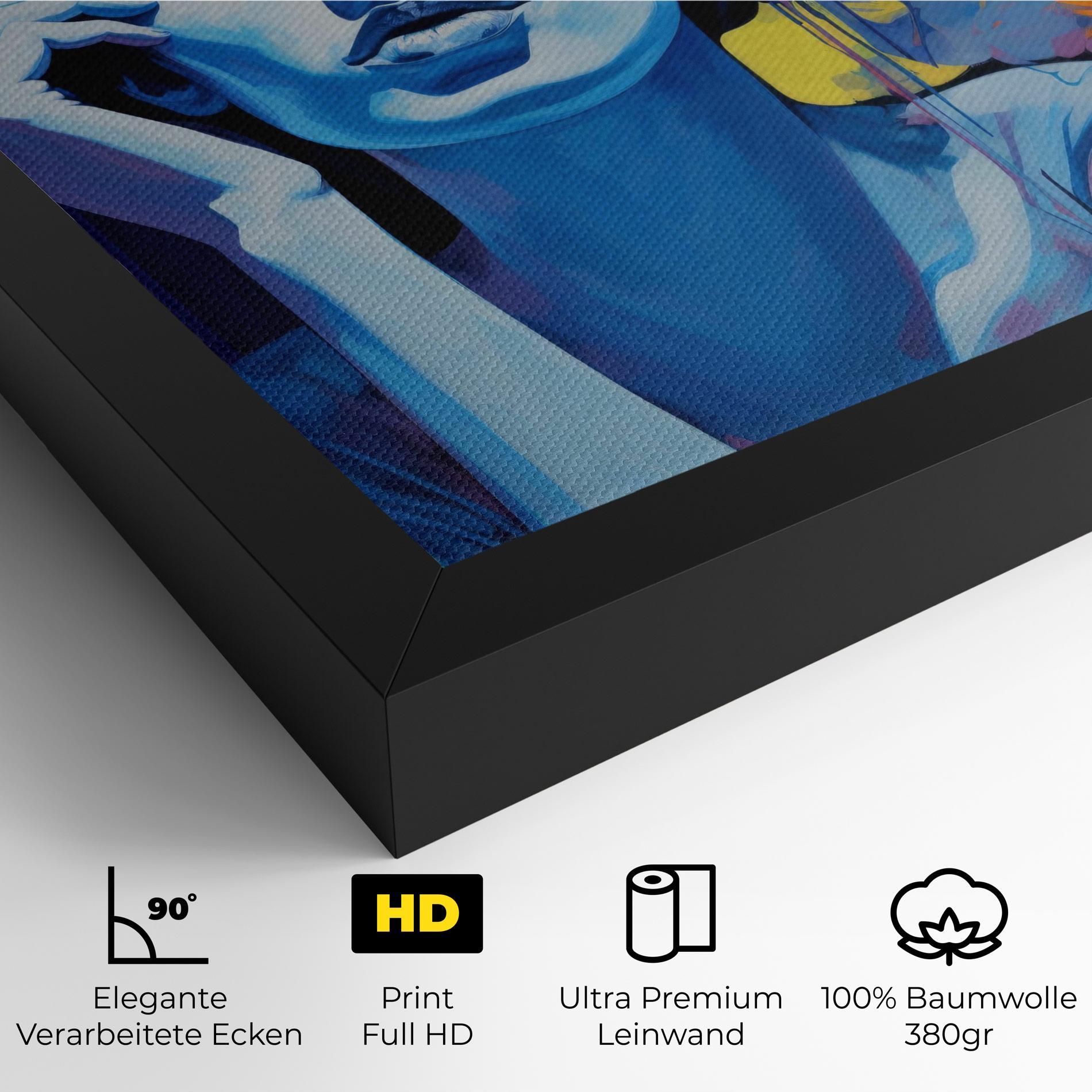 Leinwandbild Photographic Blue Image mockup 4