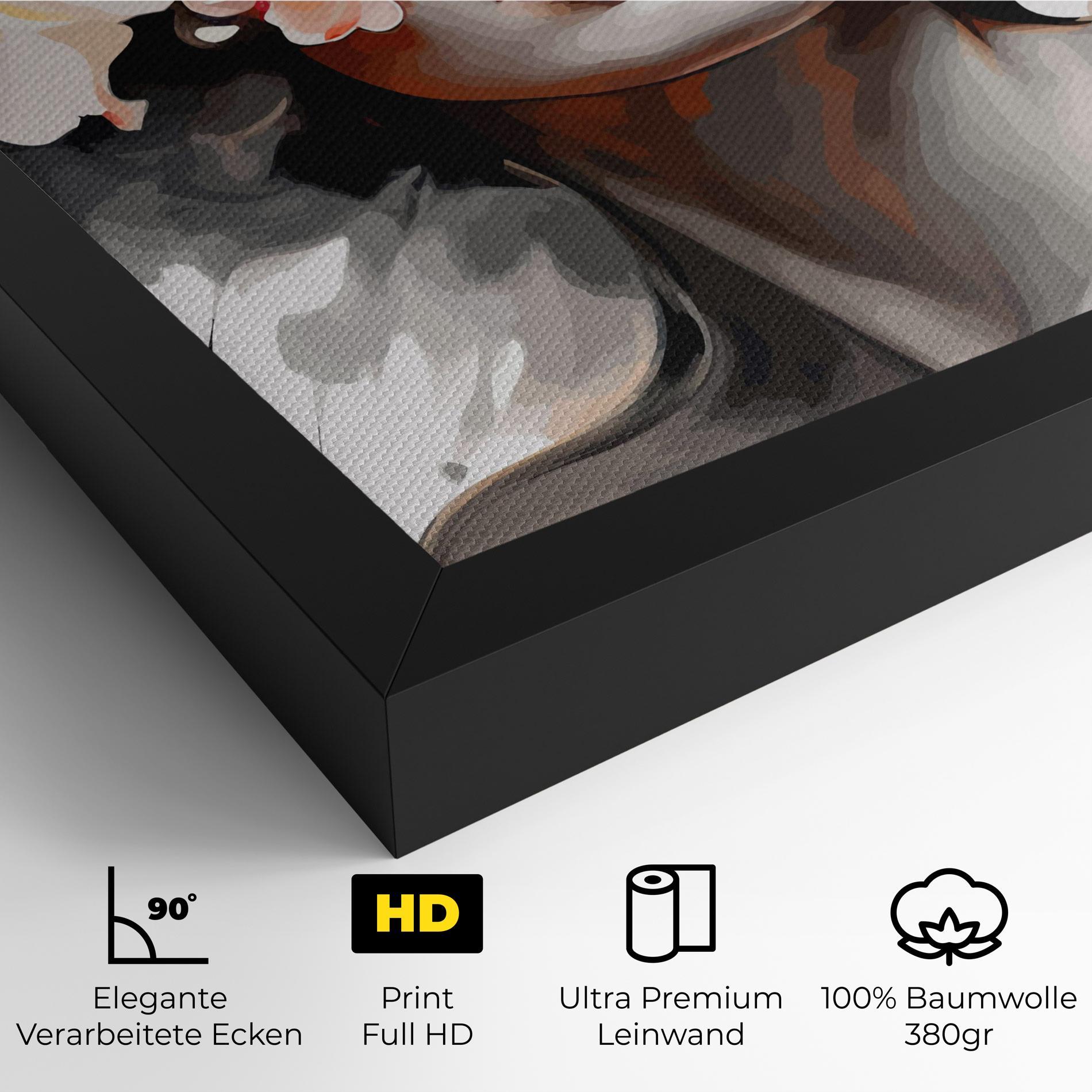 Leinwandbild Yellow Flower Portrait mockup 4