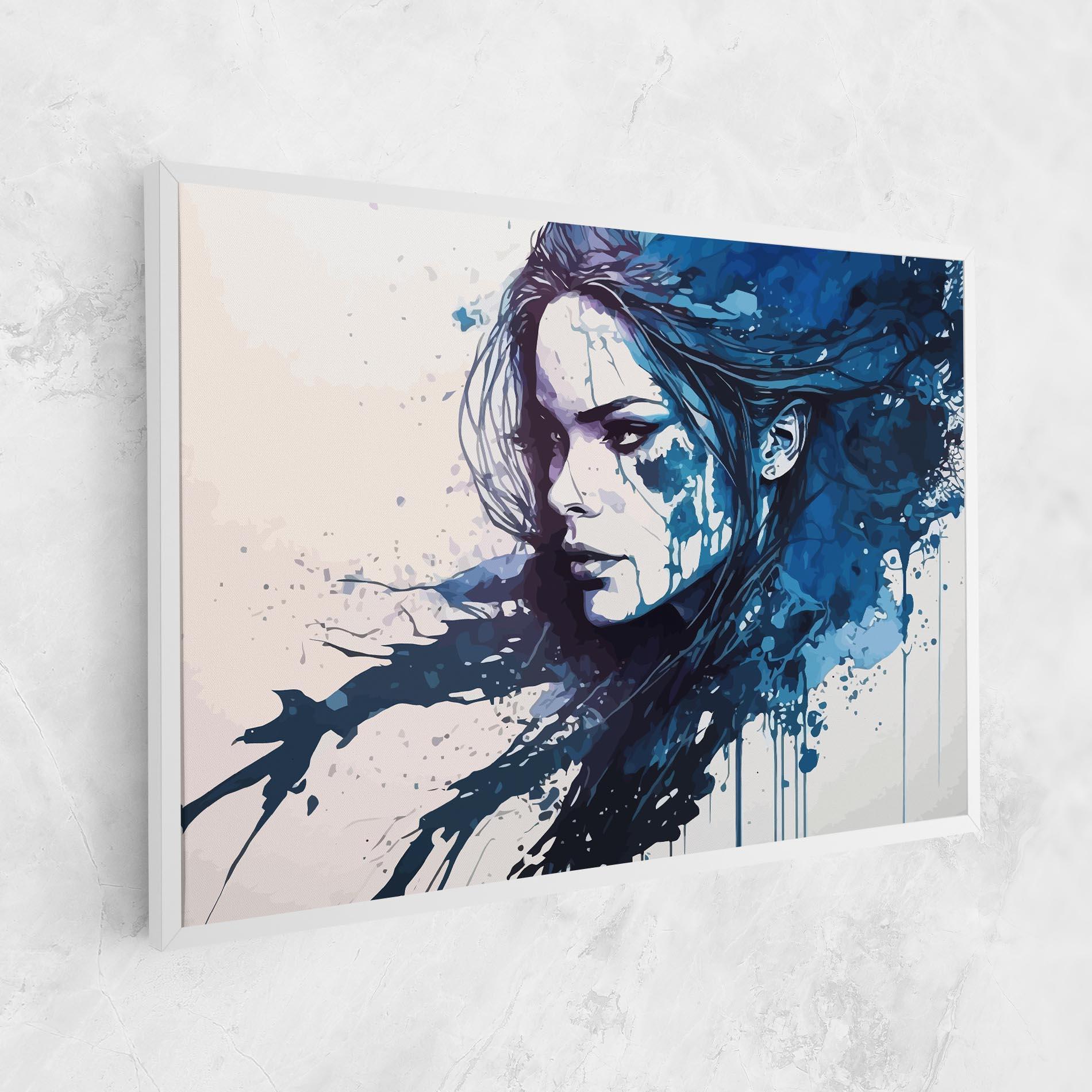 Leinwandbild Blue Hair Portrait mockup 1