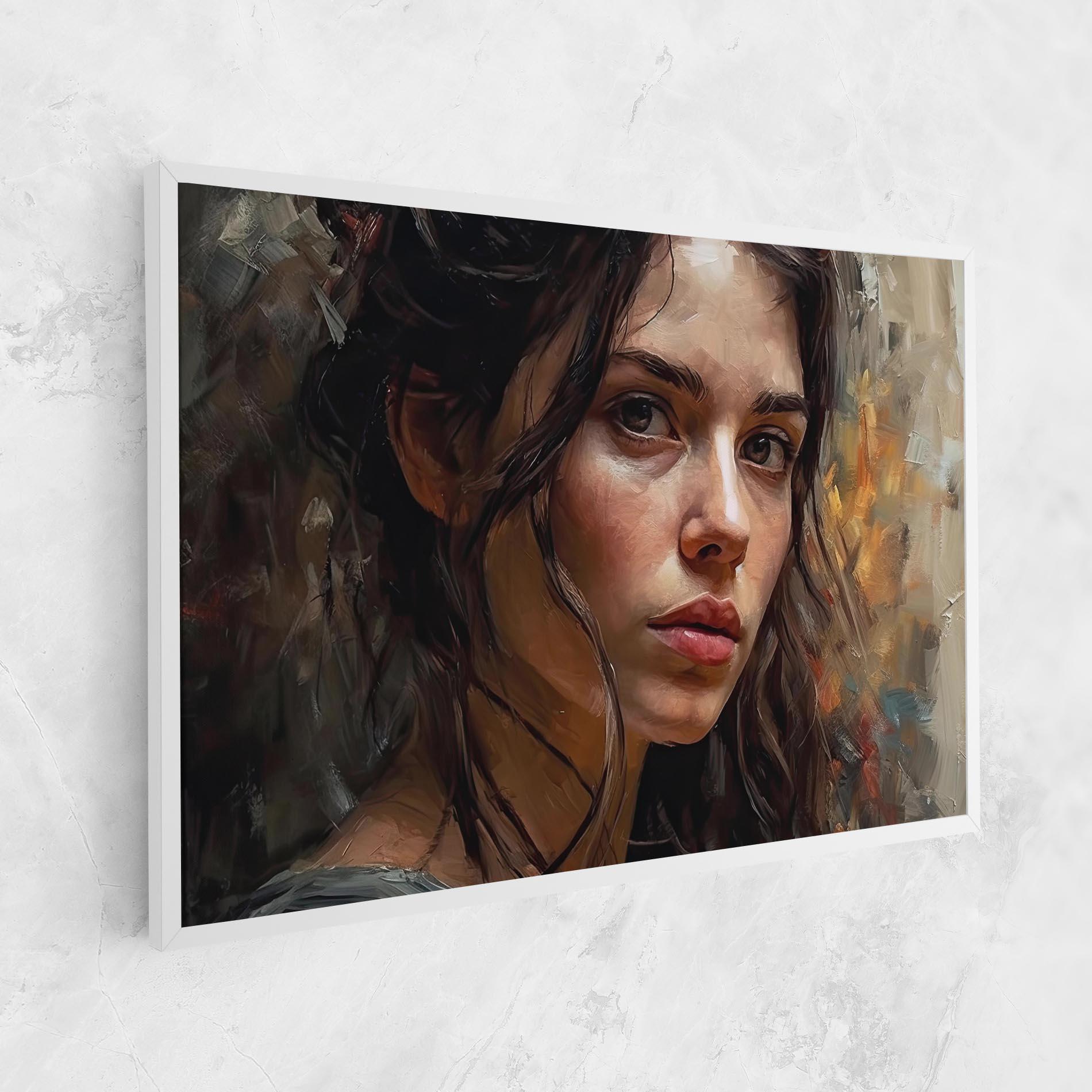 Leinwandbild Closeup Impasto Portrait mockup 1