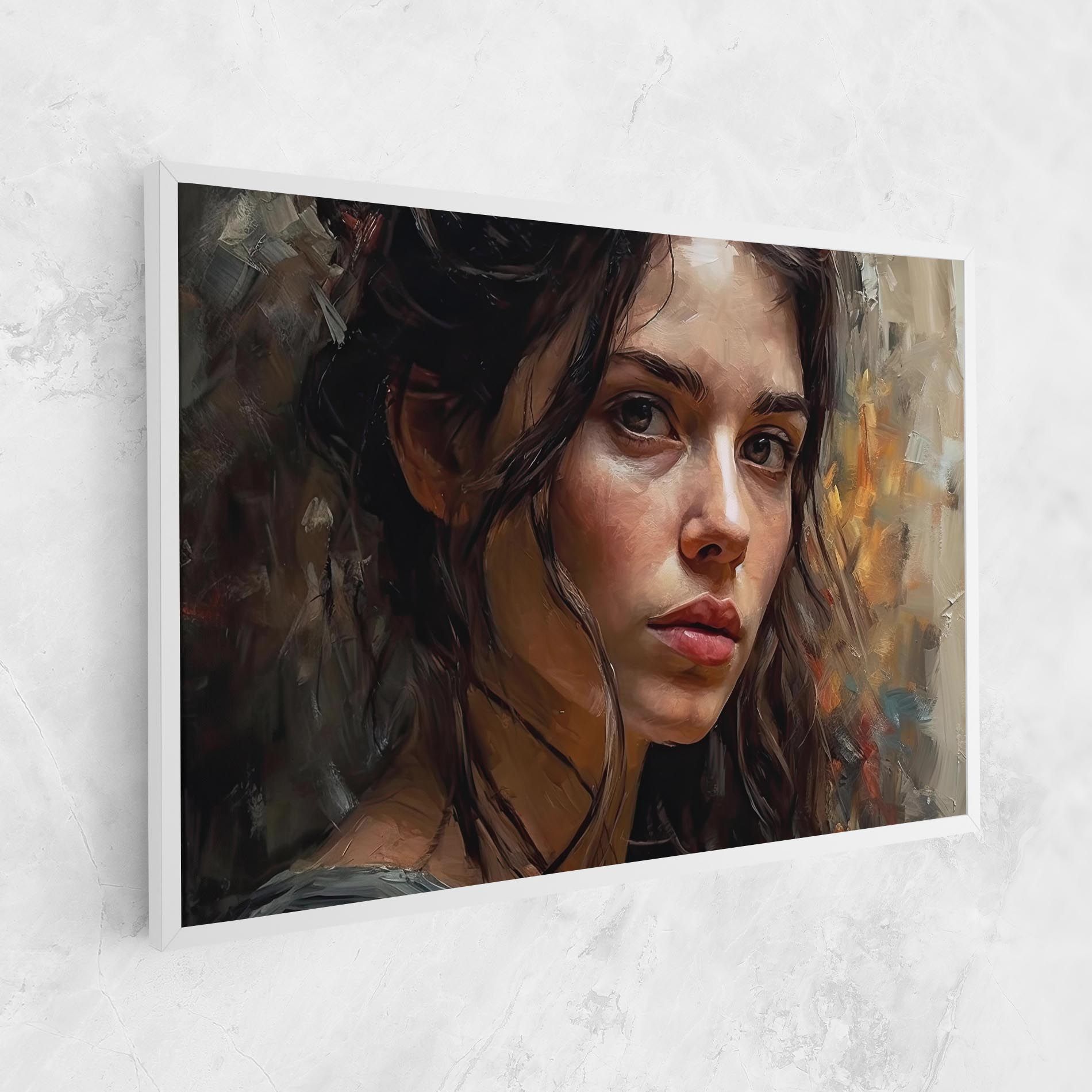 Closeup Impasto Portrait mockup 1