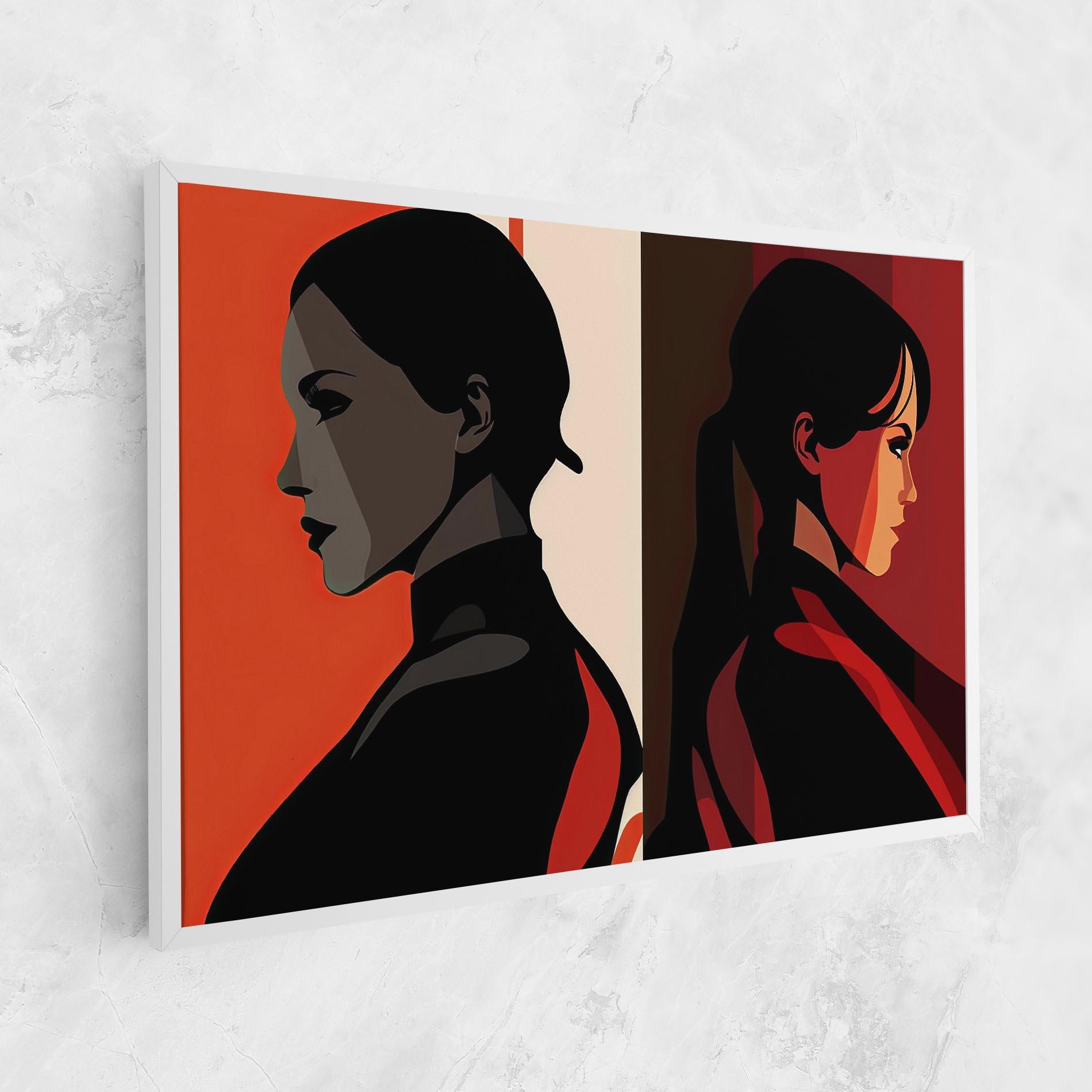 Leinwandbild Graphical Portrait mockup 1