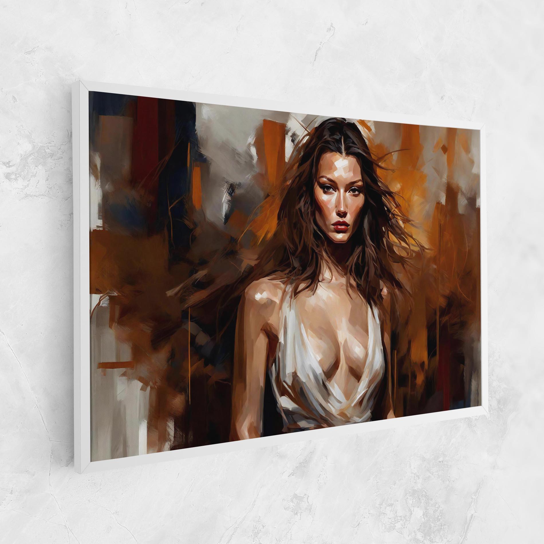 Leinwandbild Long Brown Hair Woman mockup 1