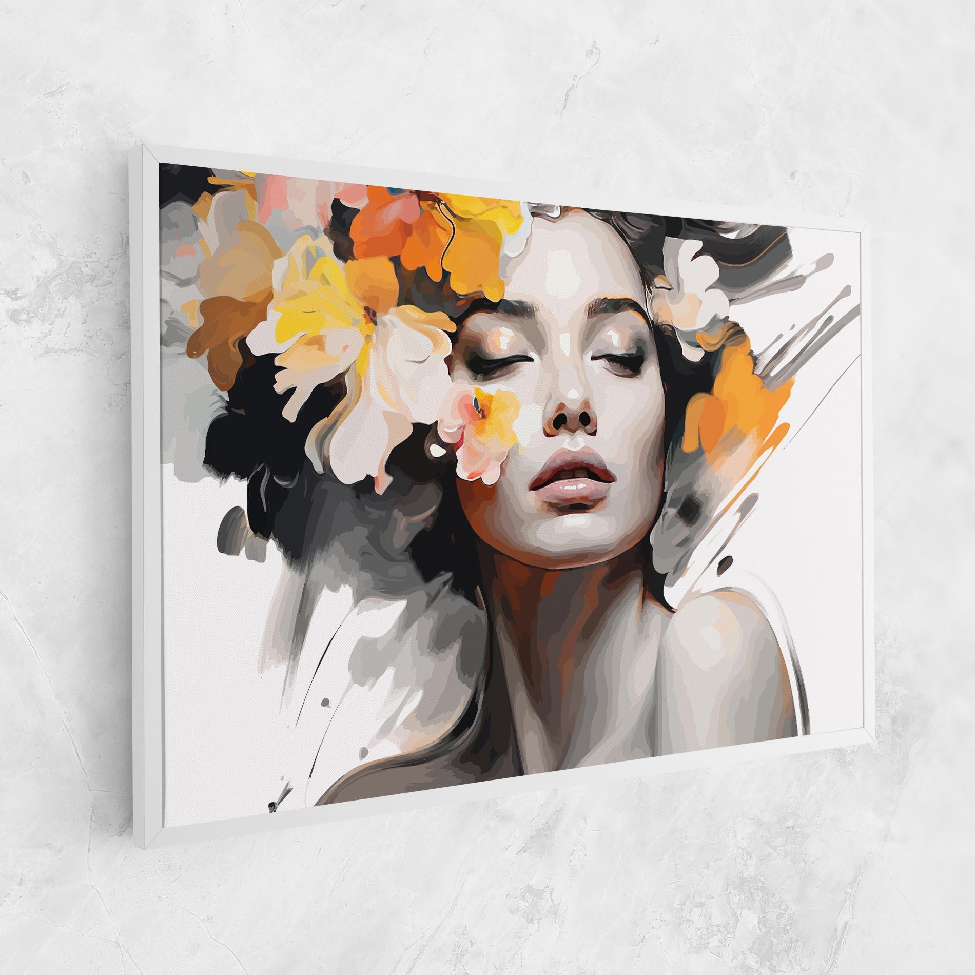Leinwandbild Yellow Flower Portrait mockup 1