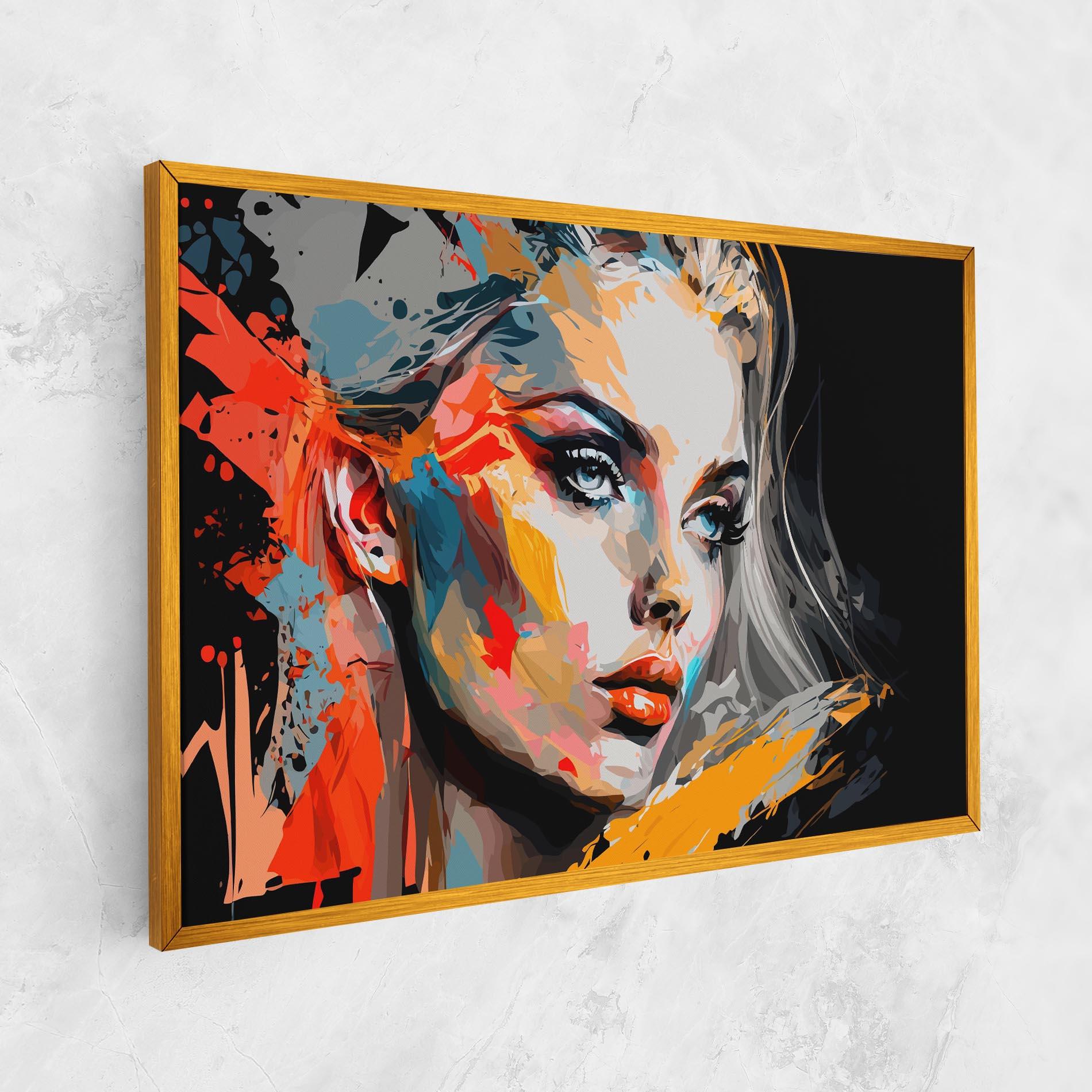 Leinwandbild Blue Eye Face mockup 1