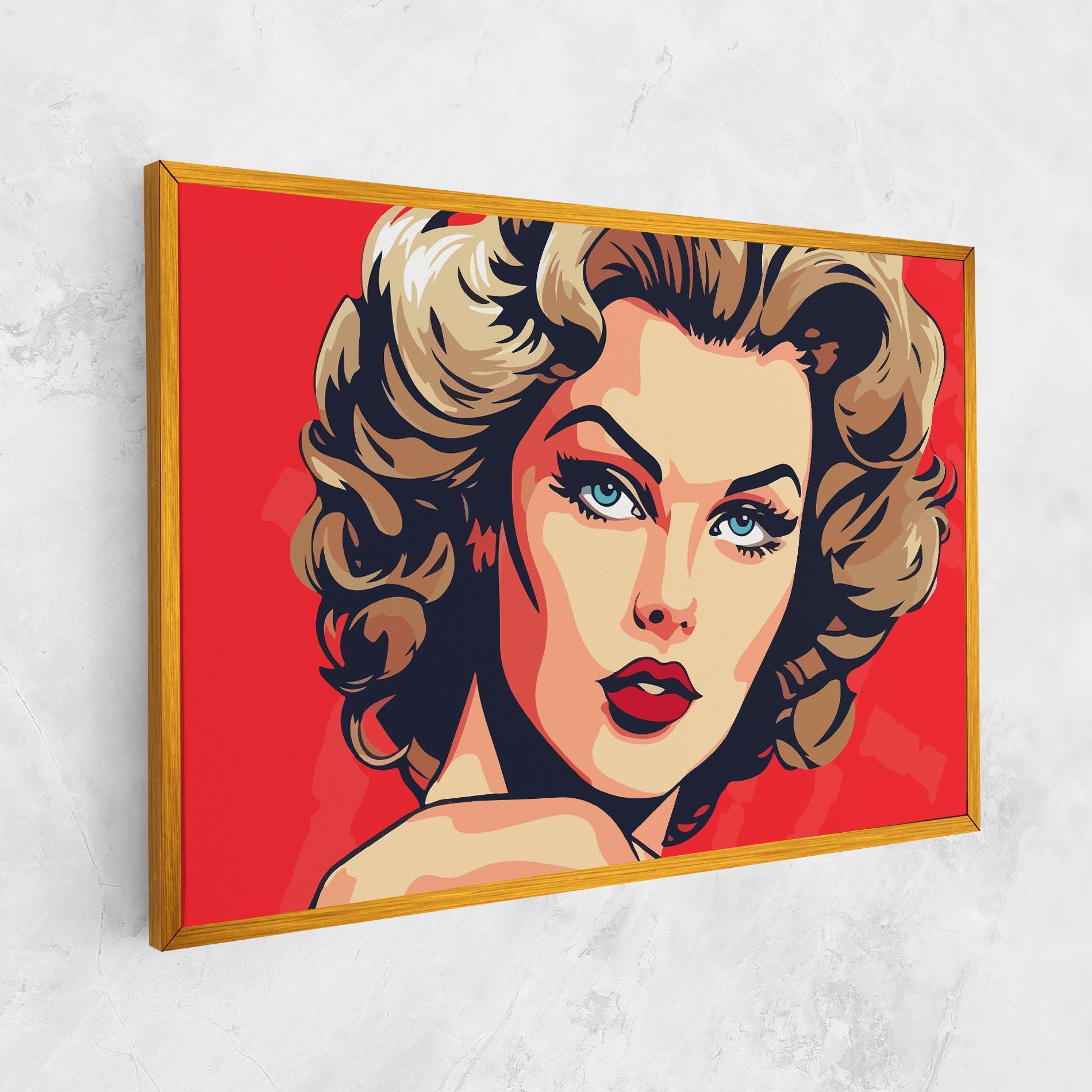 Leinwandbild Blue Eyes Portrait mockup 1