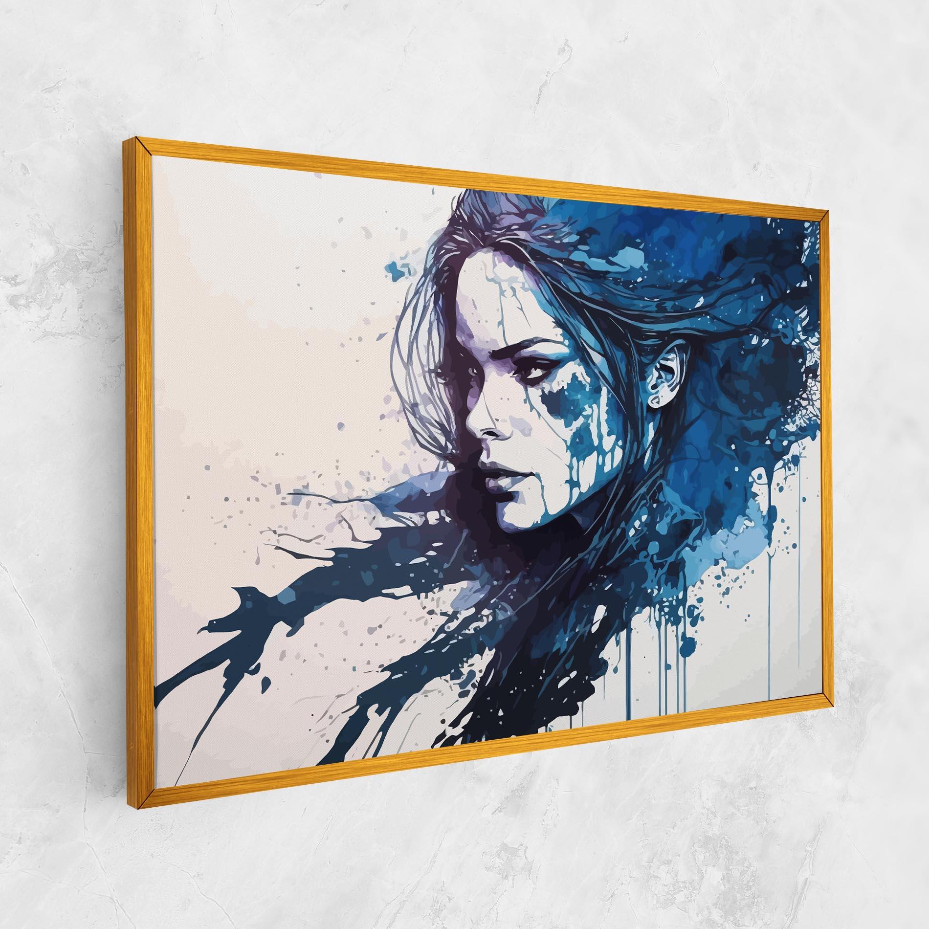 Leinwandbild Blue Hair Portrait mockup 1