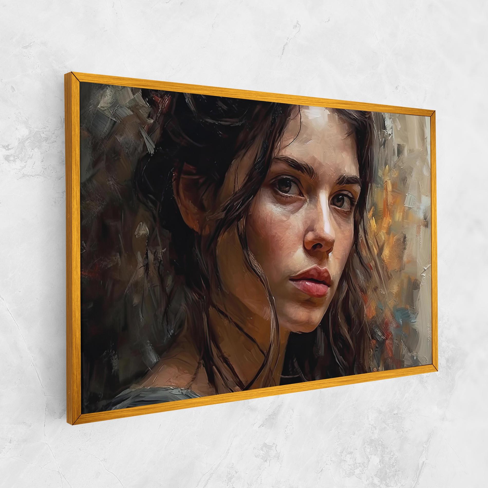Leinwandbild Closeup Impasto Portrait mockup 1