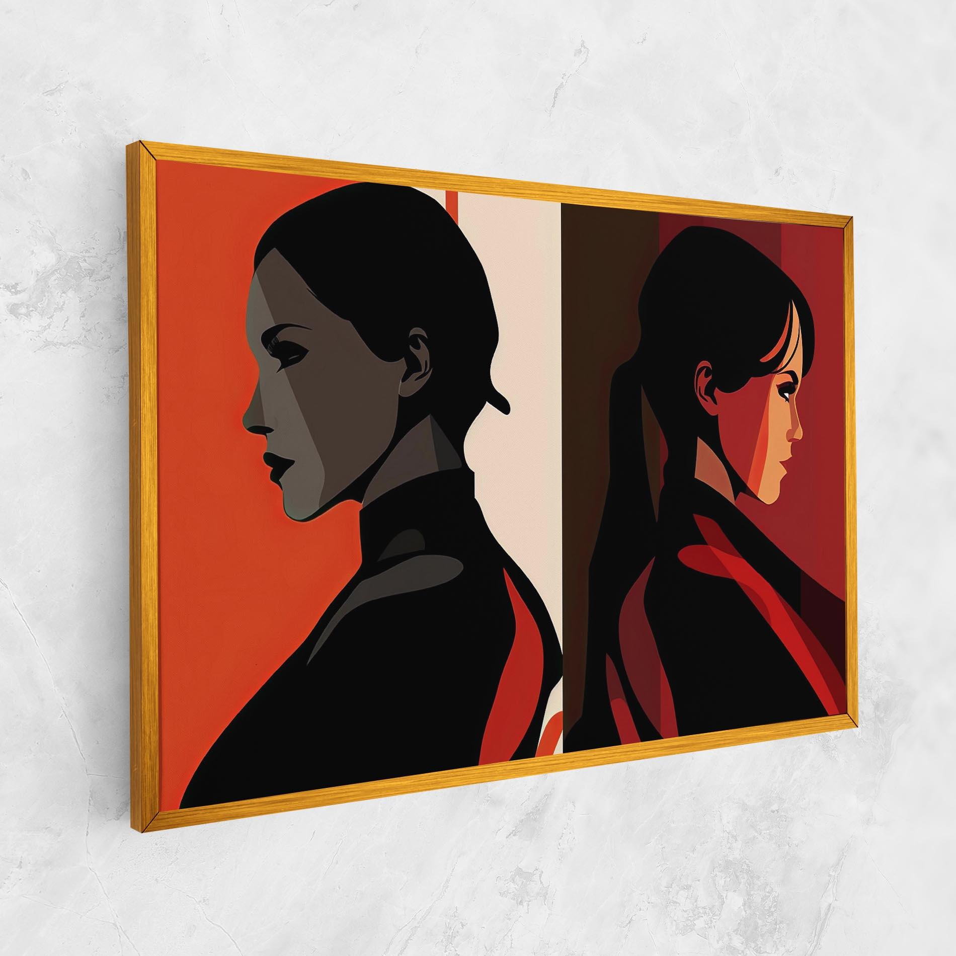 Leinwandbild Graphical Portrait mockup 1